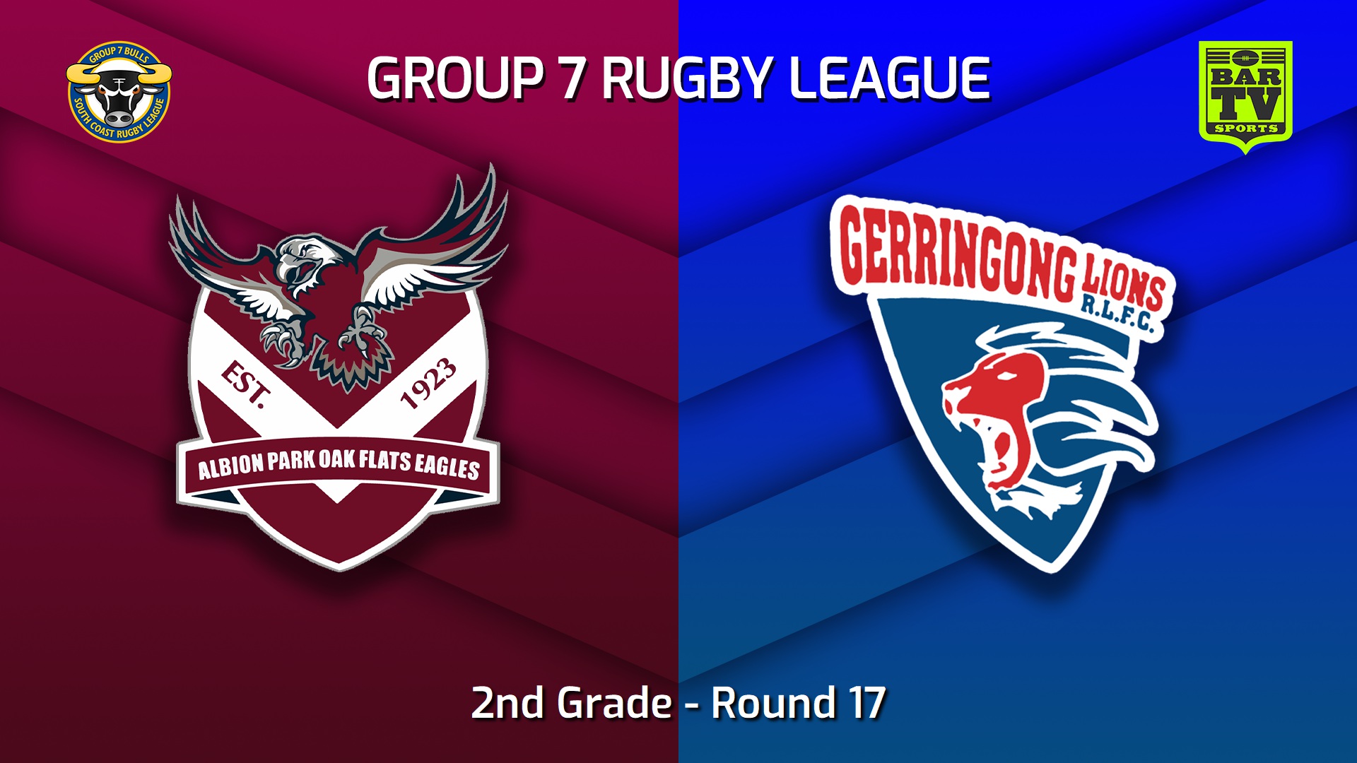 220821-South Coast Round 17 - 2nd Grade - Albion Park Oak Flats Eagles v Gerringong Lions Slate Image