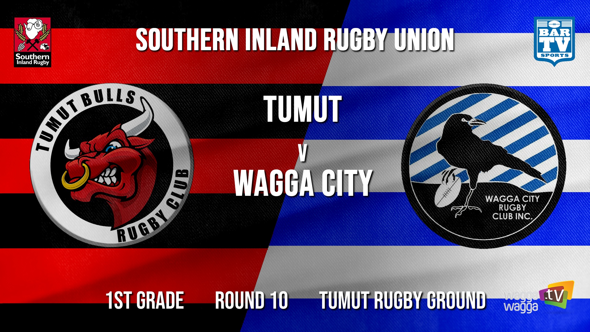 Southern Inland Rugby Union Round 10 - 1st Grade - Tumut Bulls v Wagga City Slate Image