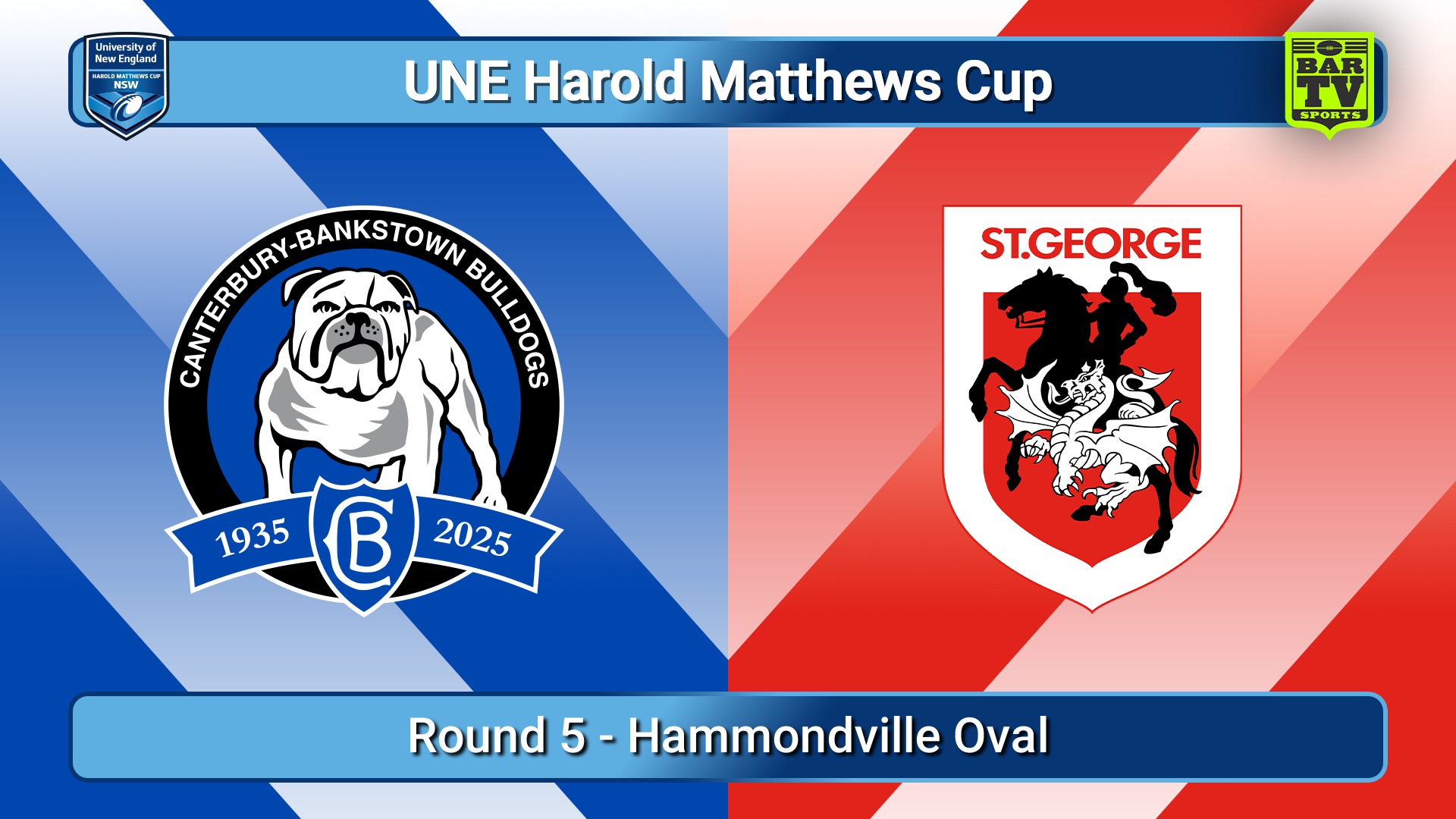 250301-video-UNE Harold Matthews Cup Round 5 - Canterbury-Bankstown Bulldogs v St George Dragons Slate Image