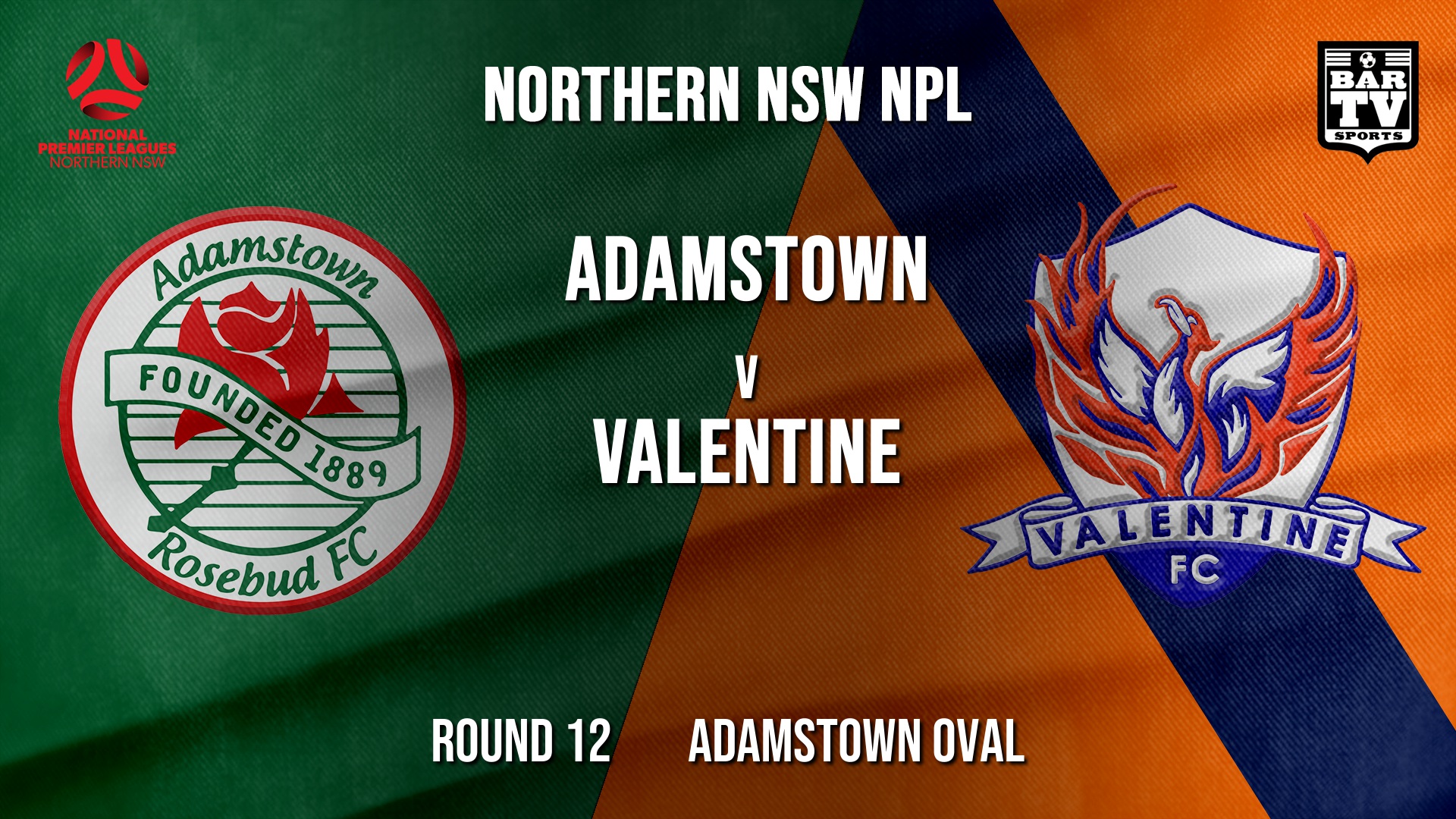 NPL - NNSW Round 12 - Adamstown Rosebud FC v Valentine Phoenix FC Slate Image