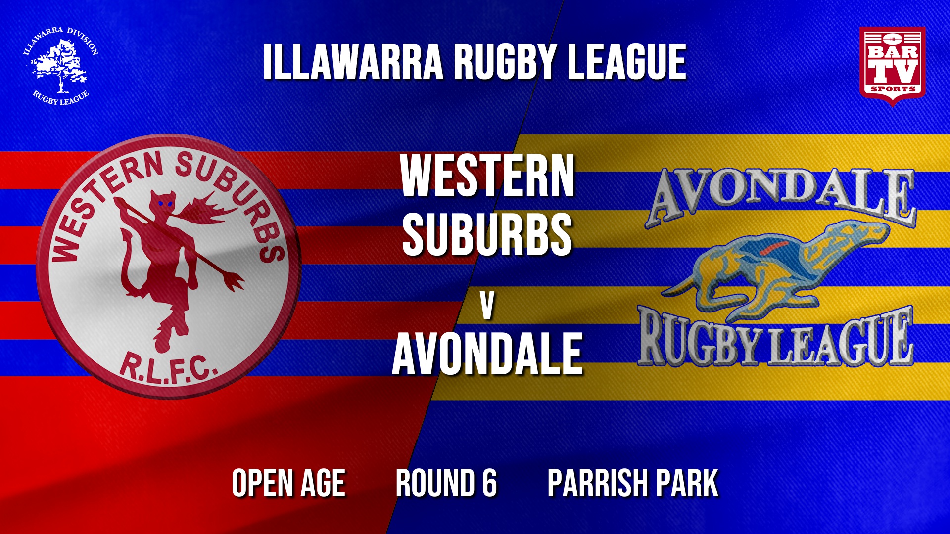 IRL Round 6 - Open Age - Western Suburbs Devils v Avondale RLFC Slate Image