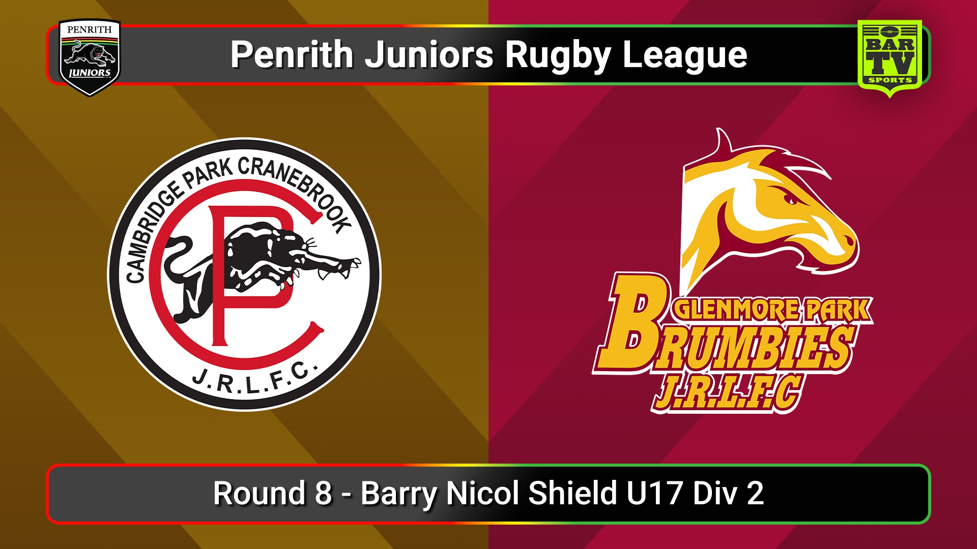 250614-video-Penrith & District Junior Rugby League Round 8 - Barry Nicol Shield U17 Div 2 - Cambridge Park v Glenmore Park Slate Image