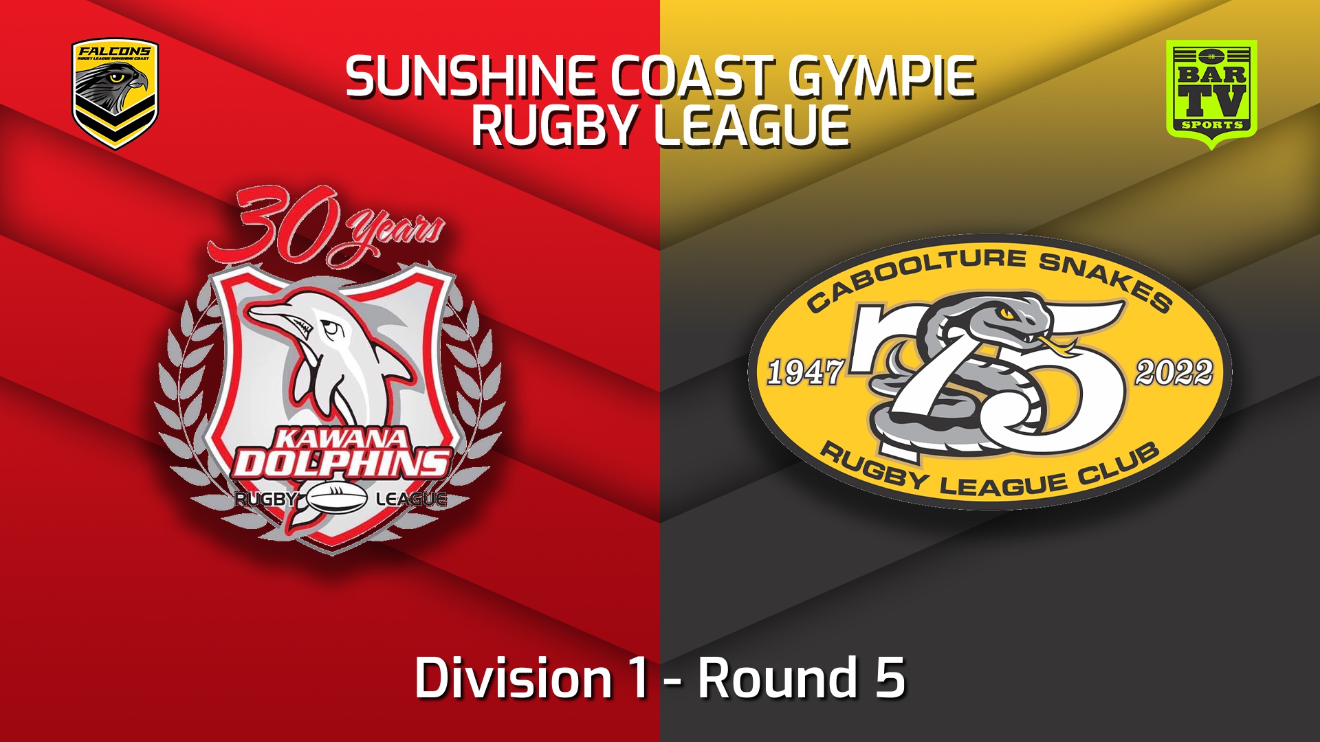 220604-Sunshine Coast RL Round 5 - Division 1 - Kawana Dolphins v Caboolture Snakes Slate Image