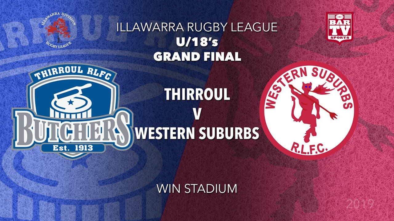 IRL Grand Final - U18s - Thirroul Butchers v Western Suburbs RLFC Slate Image