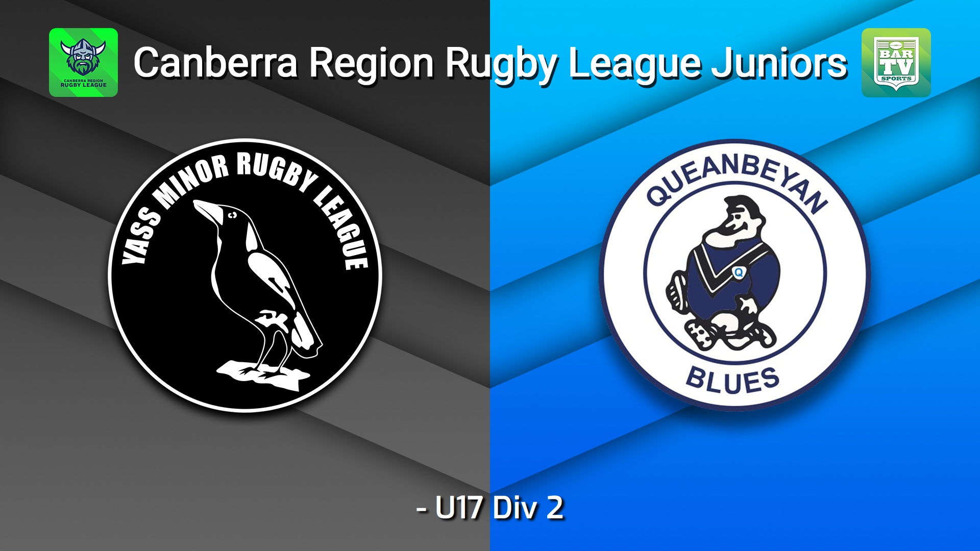 260529-video-Canberra Region Rugby League Juniors U17  Div 2 - Yass Magpies Juniors v Queanbeyan Blues Juniors Slate Image