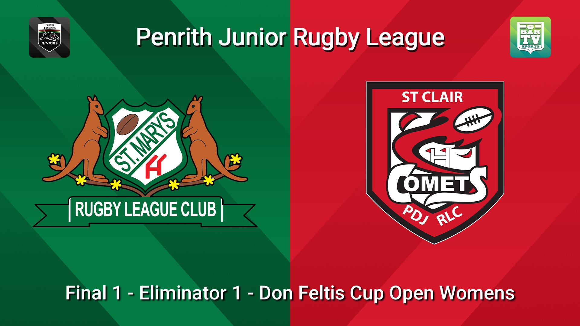 260809-video-Penrith & District Junior Rugby League Final 1 - Eliminator 1 - Don Feltis Cup Open Womens - St Marys v St Clair Slate Image