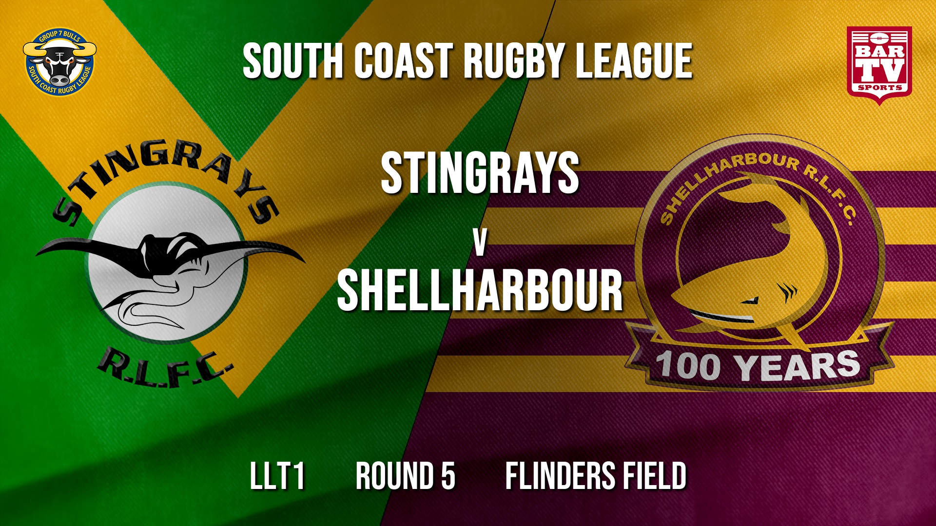 Group 7 RL Round 5 - LLT1 - Stingrays of Shellharbour v Shellharbour Sharks Slate Image