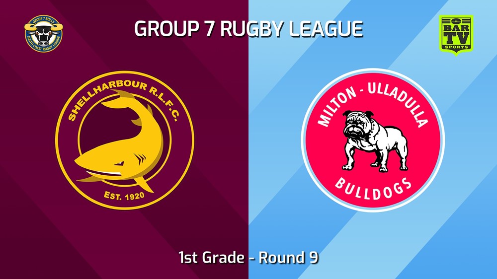 240601-video-South Coast Round 9 - 1st Grade - Shellharbour Sharks v Milton-Ulladulla Bulldogs Slate Image