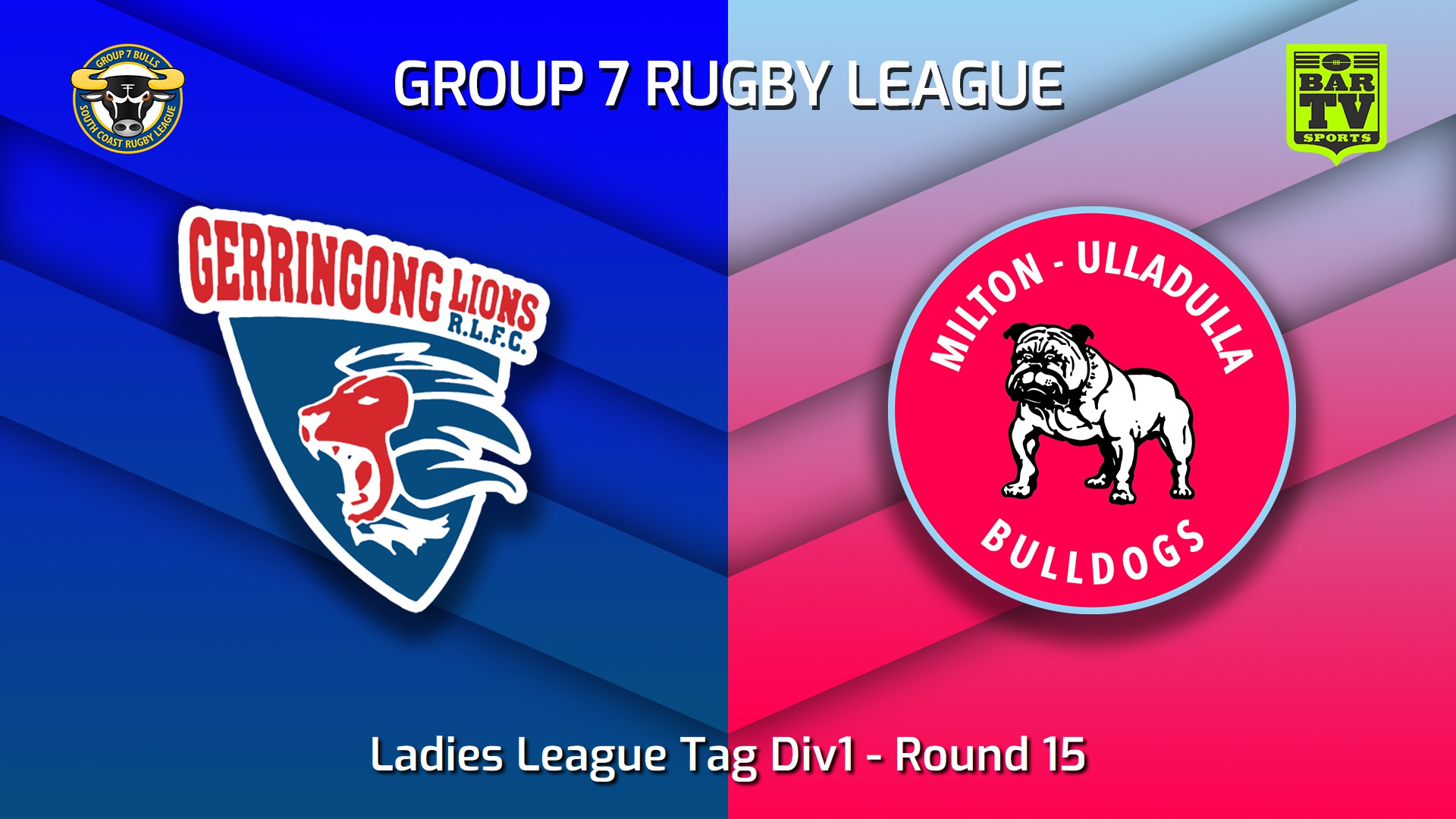 230722-South Coast Round 15 - Ladies League Tag Div1 - Gerringong Lions v Milton-Ulladulla Bulldogs Slate Image