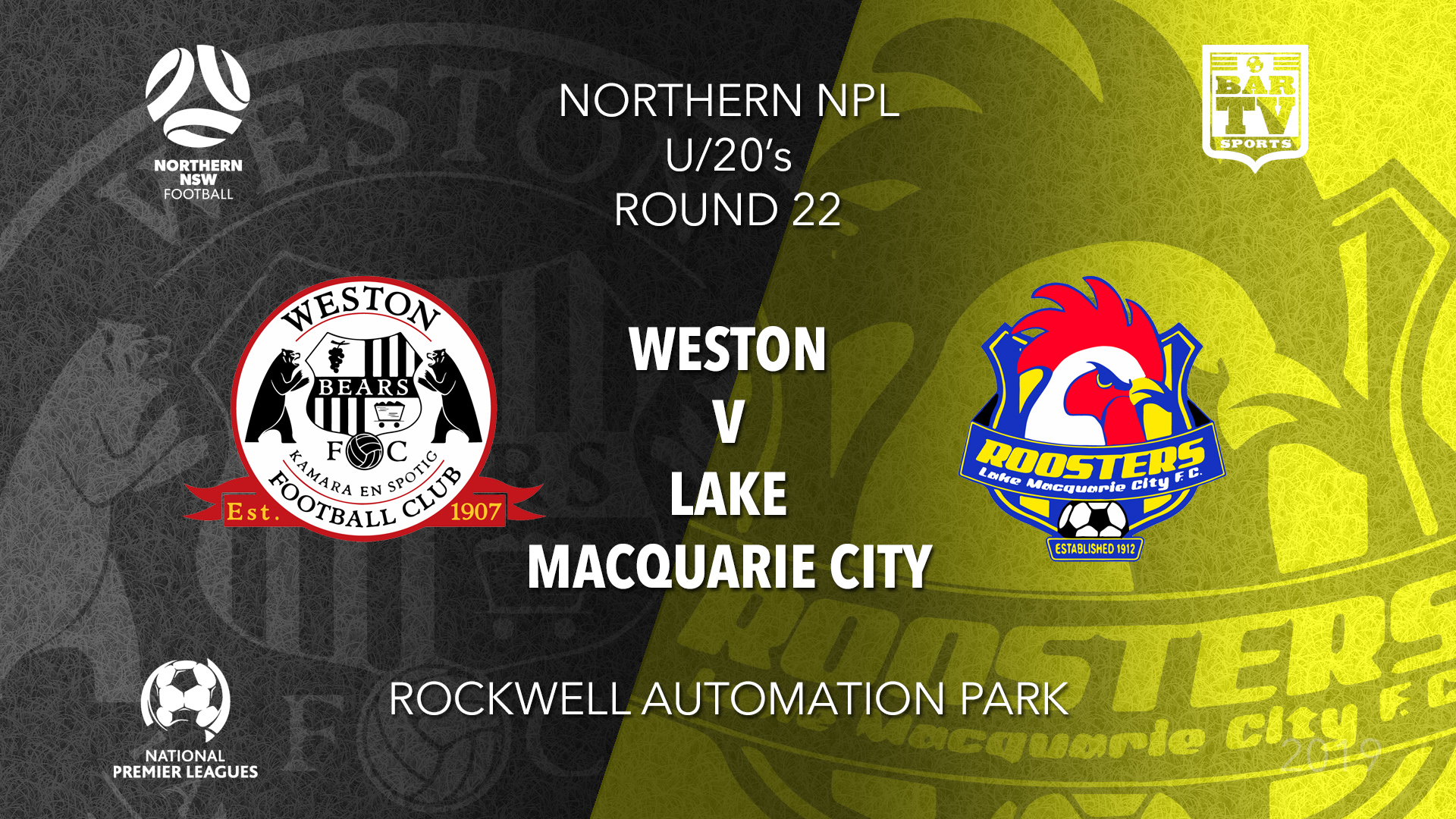 NPL Youth - Northern NSW Round 22 - Weston Workers FC U20 v Lake Macquarie City FC U20 Slate Image