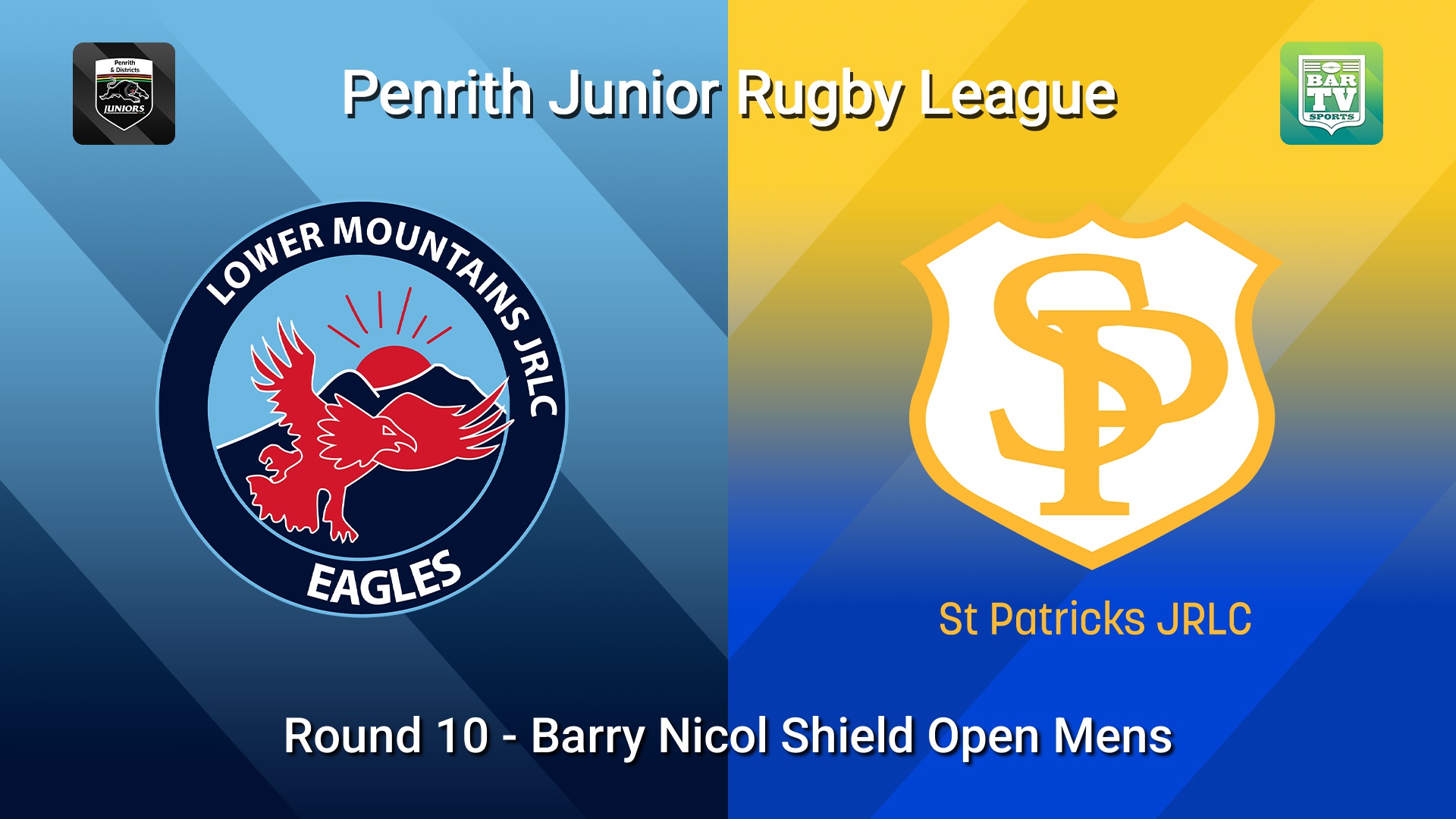260620-video-Penrith & District Junior Rugby League Round 10 - Barry Nicol Shield Open Mens - Lower Mountains v St Patricks Slate Image