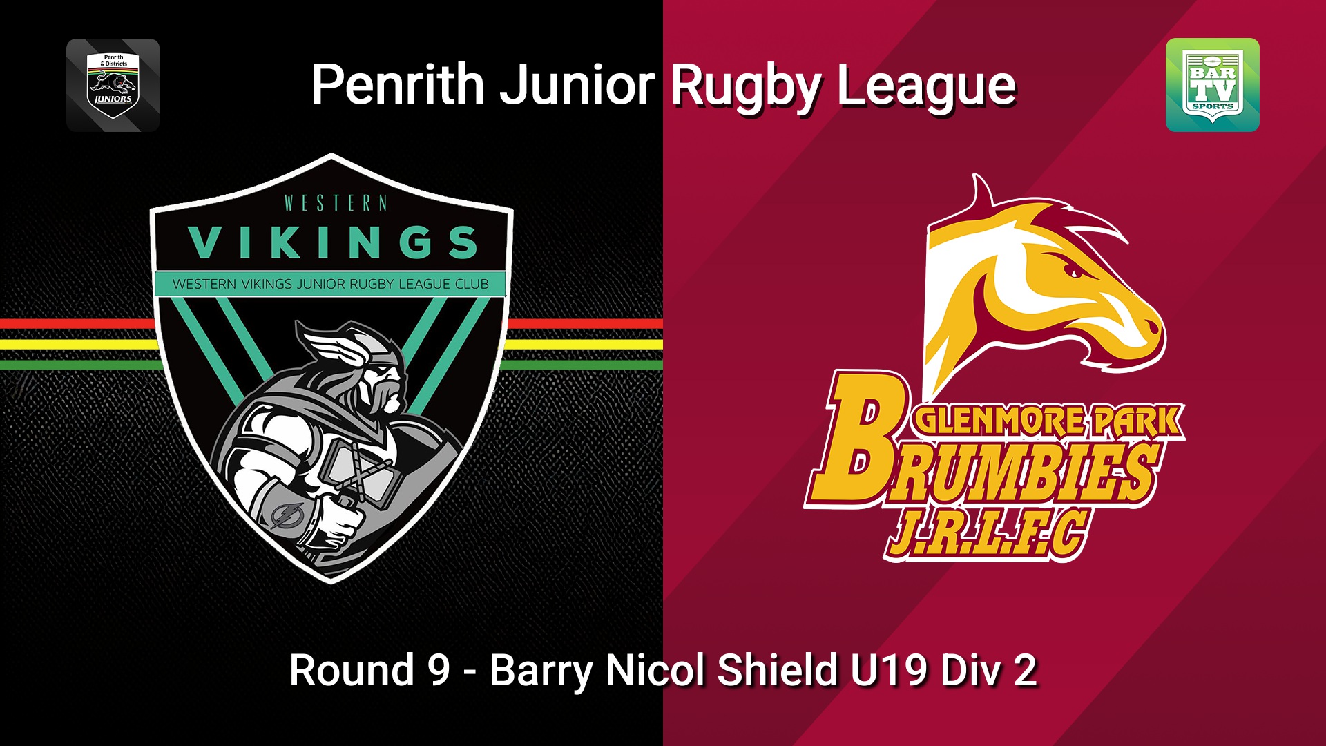 260614-video-Penrith & District Junior Rugby League Round 9 - Barry Nicol Shield U19 Div 2 - Western Vikings v Glenmore Park Slate Image