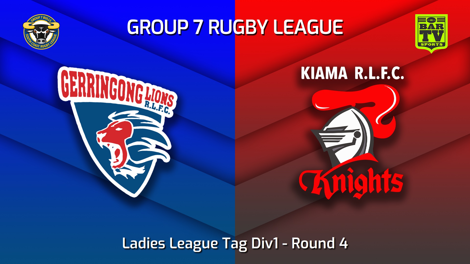 230422-South Coast Round 4 - Ladies League Tag Div1 - Gerringong Lions v Kiama Knights Slate Image