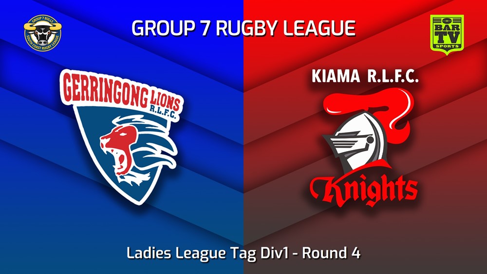 230422-South Coast Round 4 - Ladies League Tag Div1 - Gerringong Lions v Kiama Knights Slate Image