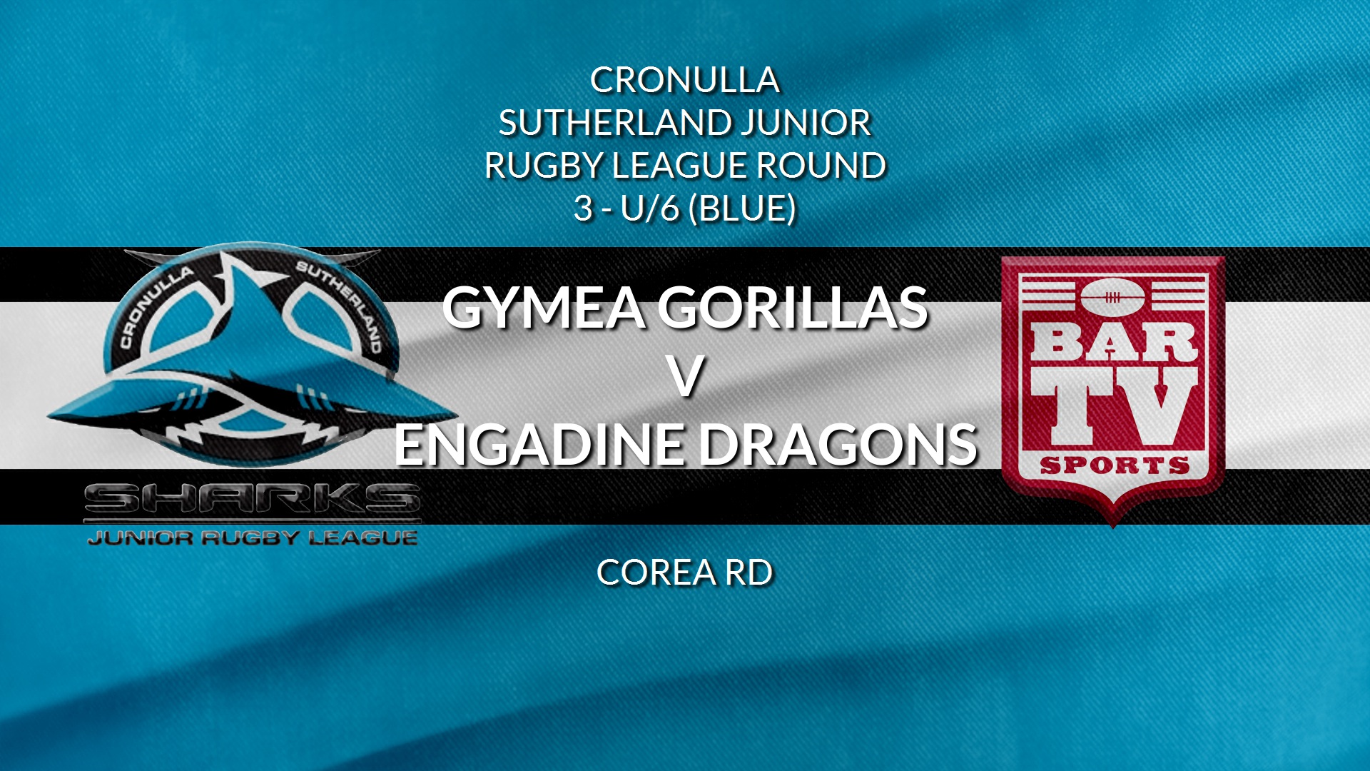 Cronulla Sutherland Junior Rugby League Round 3 - U/6 (Blue) - Gymea Gorillas v Engadine Dragons Slate Image