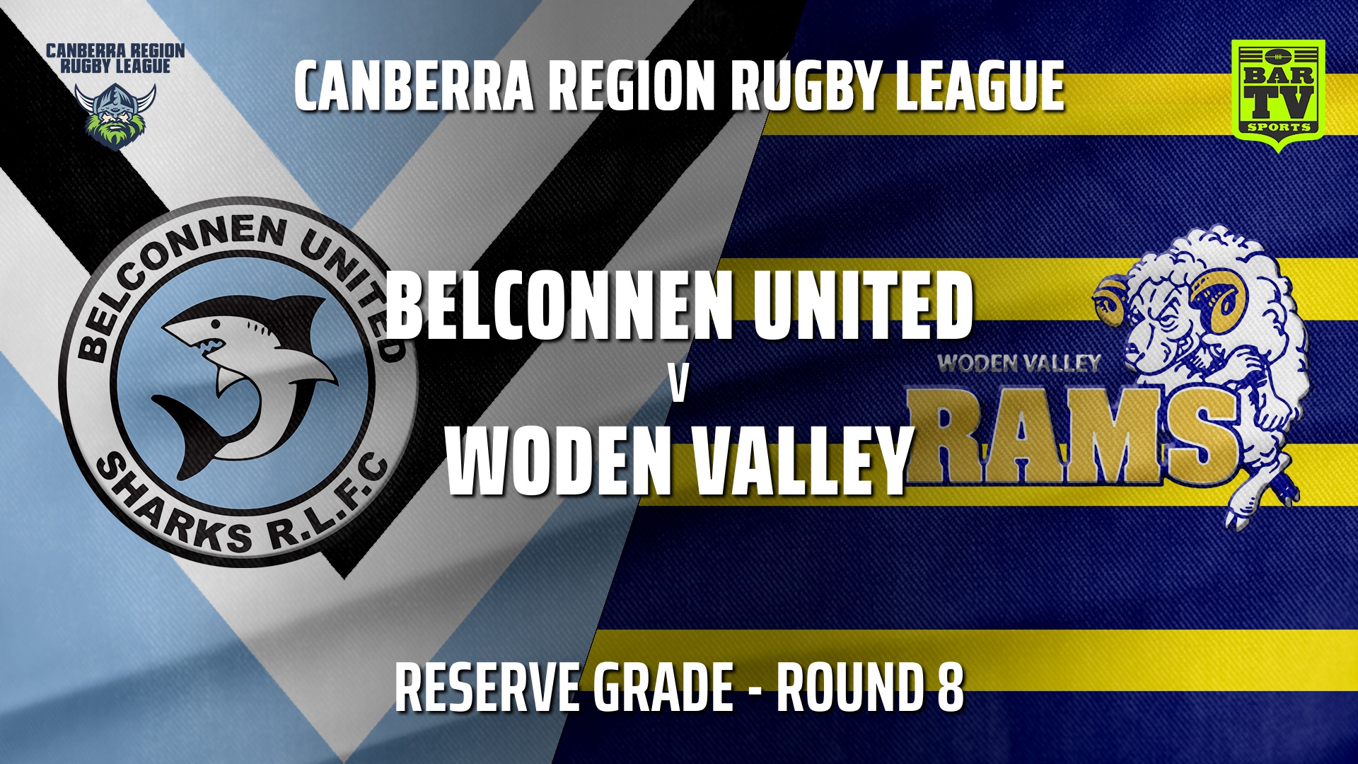 210605-CRRL Round 8 - Reserve Grade - Belconnen United Sharks v Woden Valley Rams Slate Image