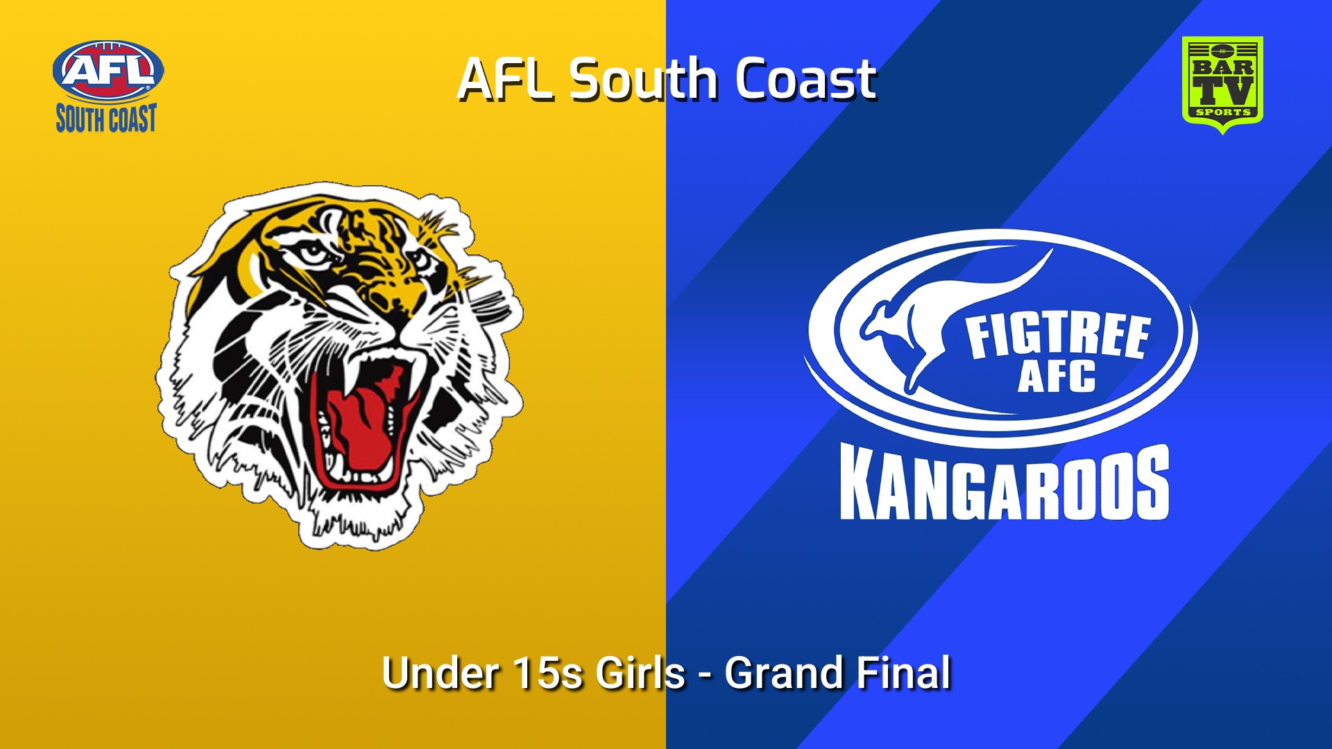 260830-video-AFL South Coast Juniors Grand Final - Under 15s Girls - Bomaderry Tigers  v Figtree Kangaroos Slate Image