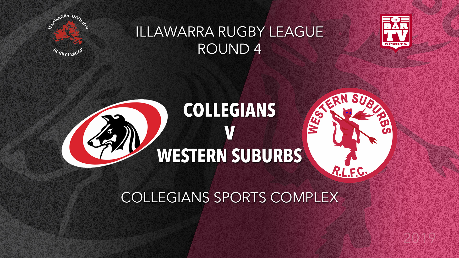 IRL 1st Grade - Collegians RLFC v Western Suburbs RLFC Slate Image