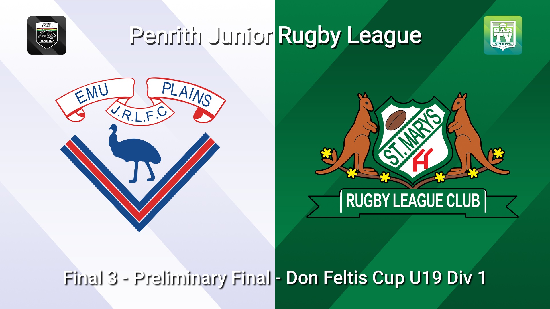 260906-video-Penrith & District Junior Rugby League Final 3 - Preliminary Final - Don Feltis Cup U19 Div 1 - Emu Plains v St Marys Minigame Slate Image