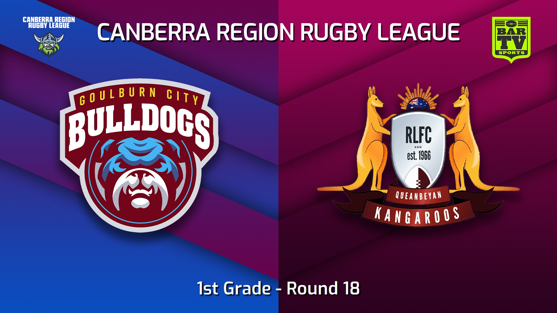 220827-Canberra Round 18 - 1st Grade - Goulburn City Bulldogs v Queanbeyan Kangaroos Slate Image