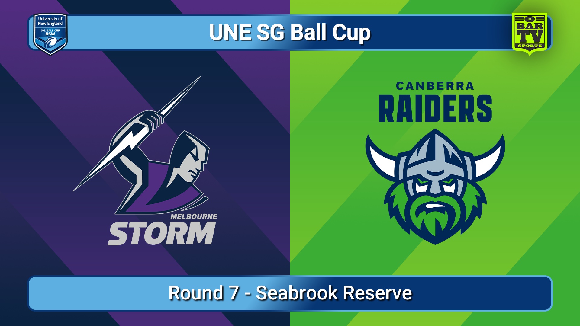 250322-video-UNE SG Ball Cup Round 7 - Melbourne Storm v Canberra Raiders Slate Image