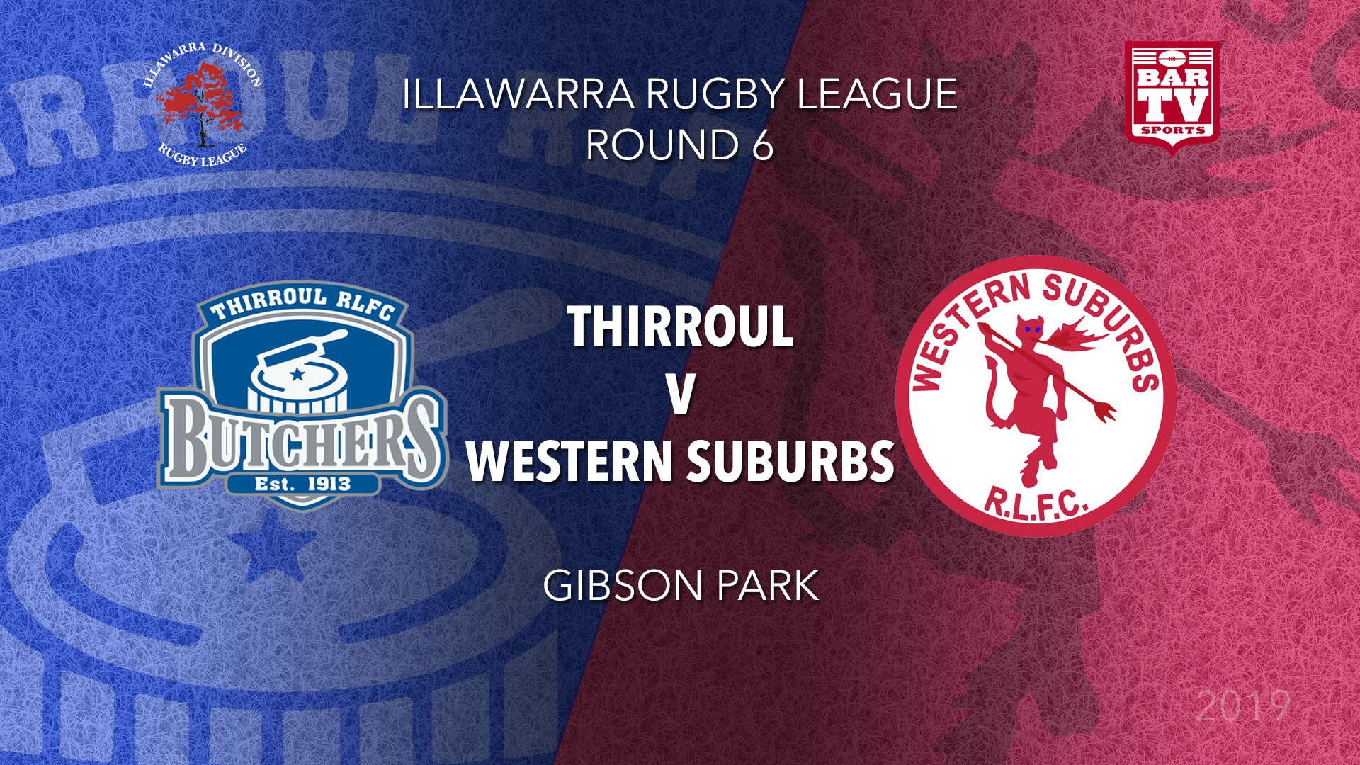 IRL Round 6 - 1st Grade - Thirroul Butchers v Western Suburbs RLFC Slate Image