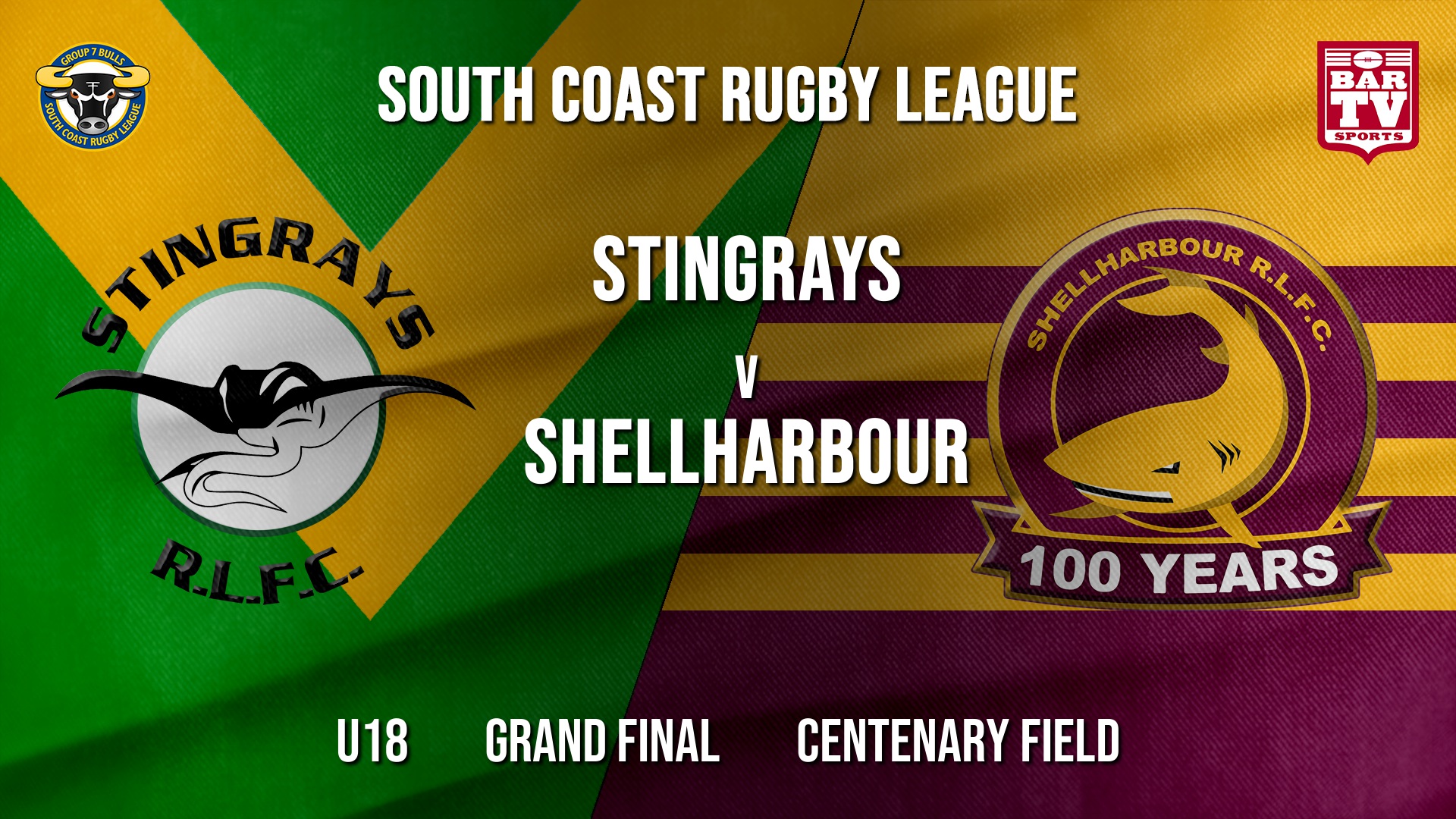 Group 7 RL Grand Final - U18 - Stingrays of Shellharbour v Shellharbour Sharks Slate Image