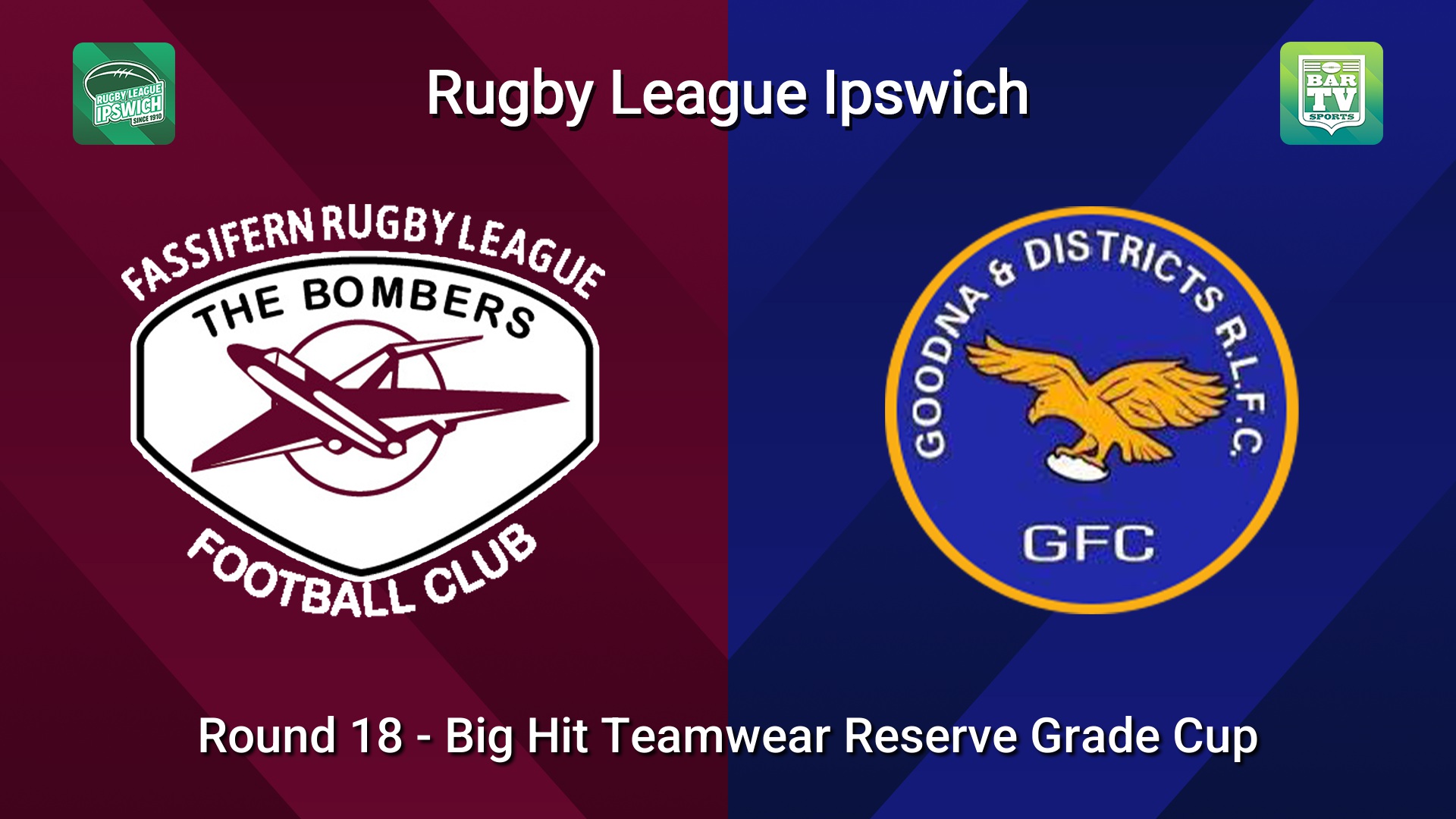260815-video-Rugby League Ipswich Round 18 - Big Hit Teamwear Reserve Grade Cup - Fassifern Bombers v Goodna Slate Image