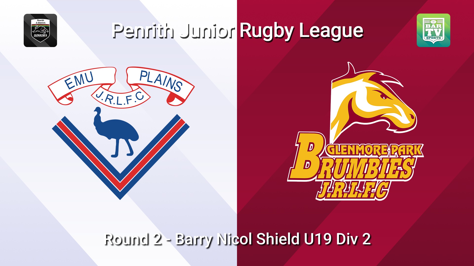260410-video-Penrith & District Junior Rugby League Round 2 - Barry Nicol Shield U19 Div 2 - Emu Plains v Glenmore Park Slate Image
