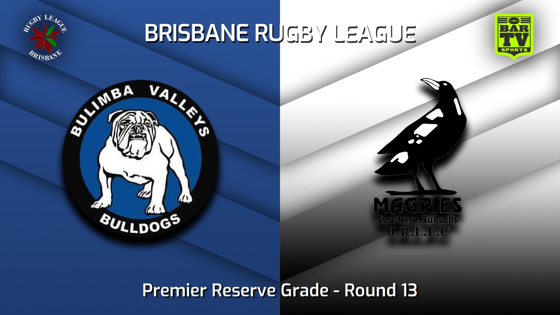 230701-BRL Round 13 - Premier Reserve Grade - Bulimba Valleys Bulldogs v Southern Suburbs Magpies Slate Image