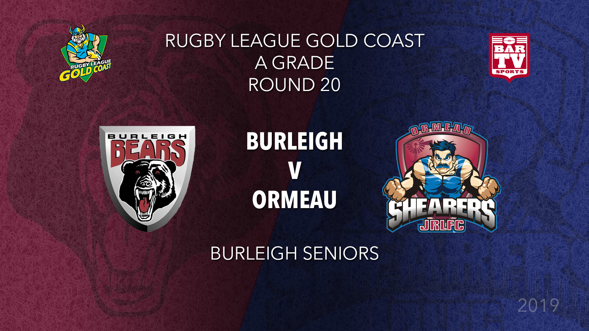 RLGC Round 20 - A Grade - Burleigh Bears v Ormeau Shearers Slate Image