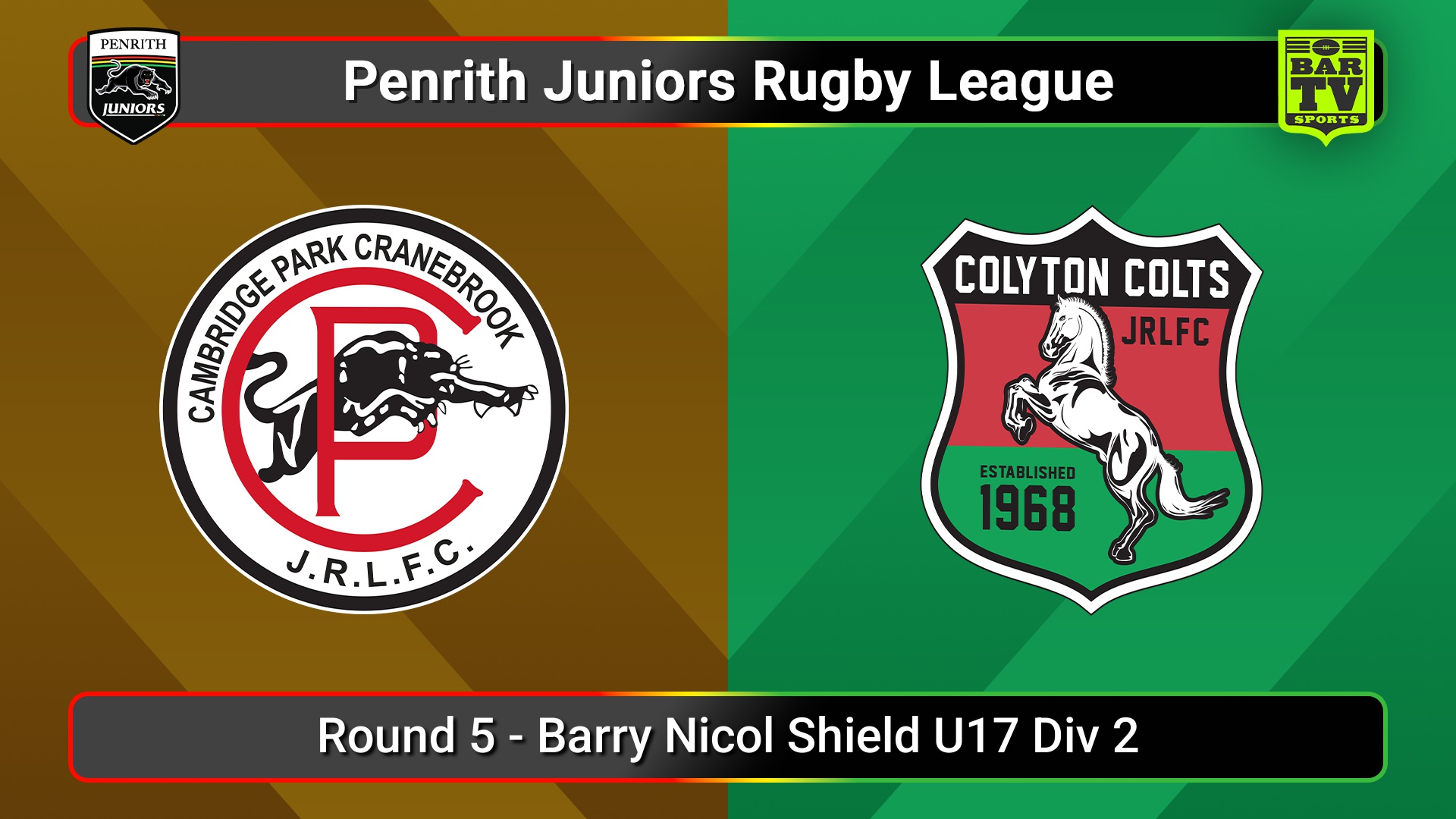 250517-video-Penrith & District Junior Rugby League Round 5 - Barry Nicol Shield U17 Div 2 - Cambridge Park v Colyton Slate Image