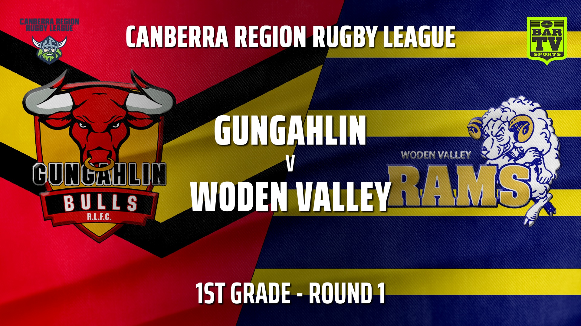 CRRL Round 1 - 1st Grade - Gungahlin Bulls v Woden Valley Rams Slate Image