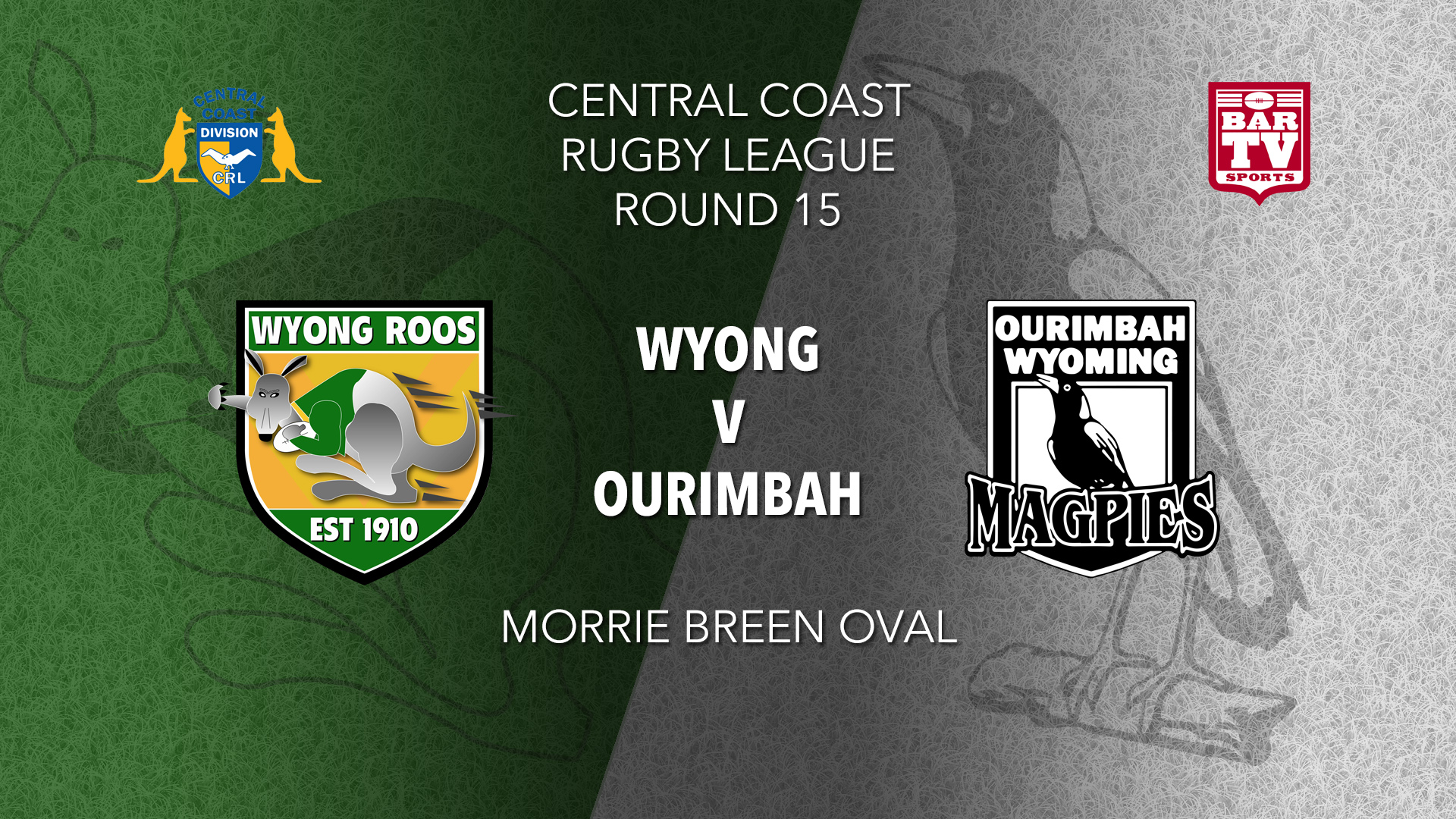 CCRL Round 15 - 1st Grade - Wyong Roos v Ourimbah Wyoming Magpies Slate Image
