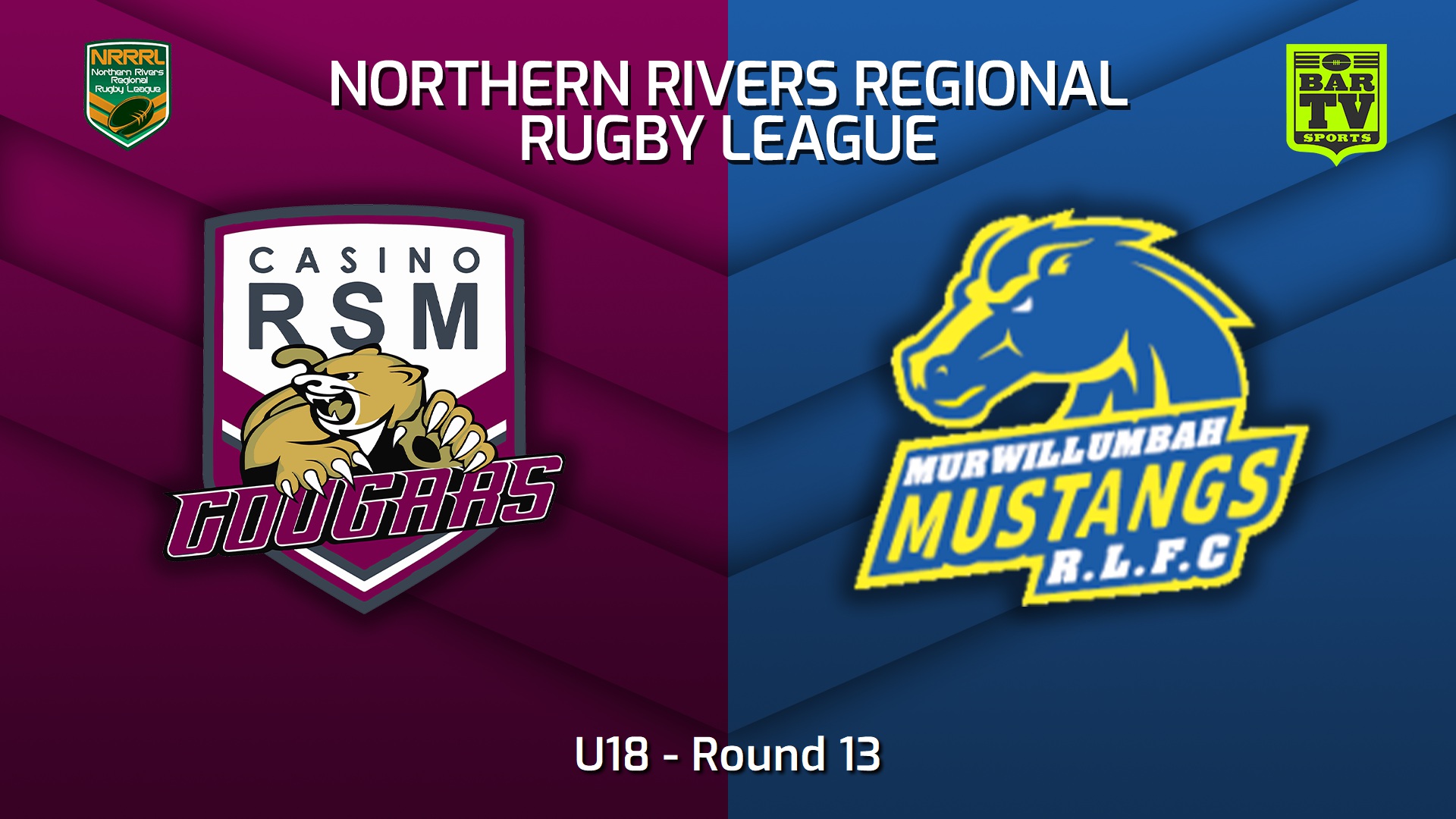 220724-Northern Rivers Round 13 - U18 - Casino RSM Cougars v Murwillumbah Mustangs Slate Image