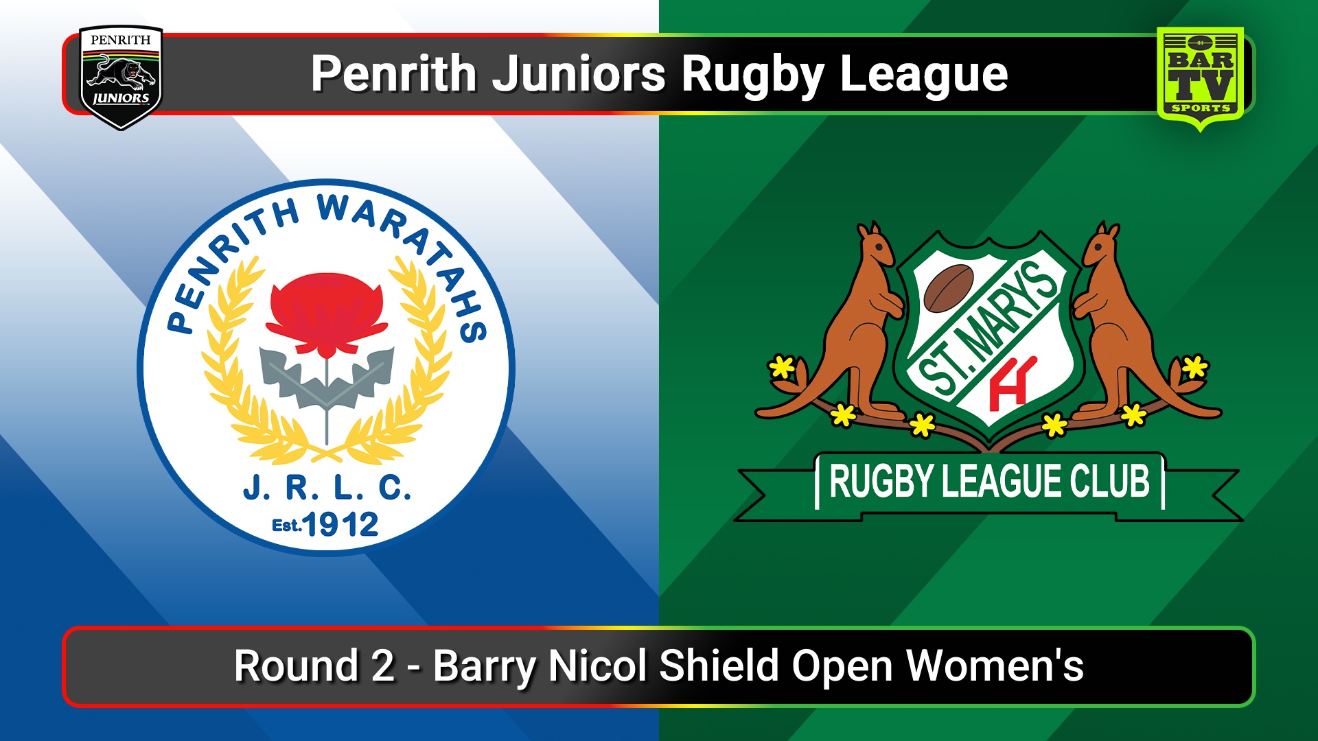 250413-video-Penrith & District Junior Rugby League Round 2 - Barry Nicol Shield Open Women's - Penrith Waratahs v St Marys Slate Image