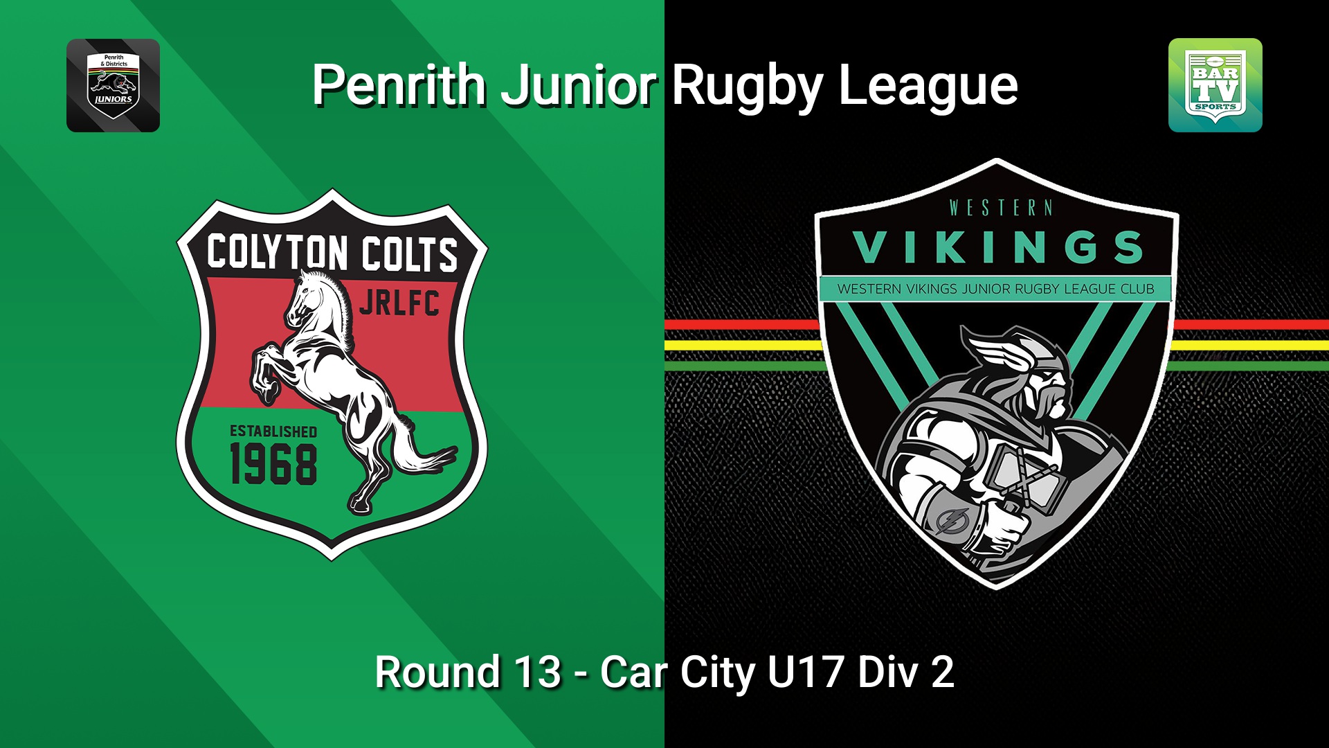 260725-video-Penrith & District Junior Rugby League Round 13 - Car City U17 Div 2 - Colyton v Western Vikings Slate Image
