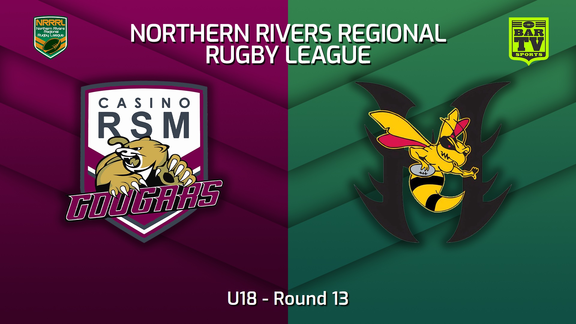 230716-Northern Rivers Round 13 - U18 - Casino RSM Cougars v Cudgen Hornets Slate Image