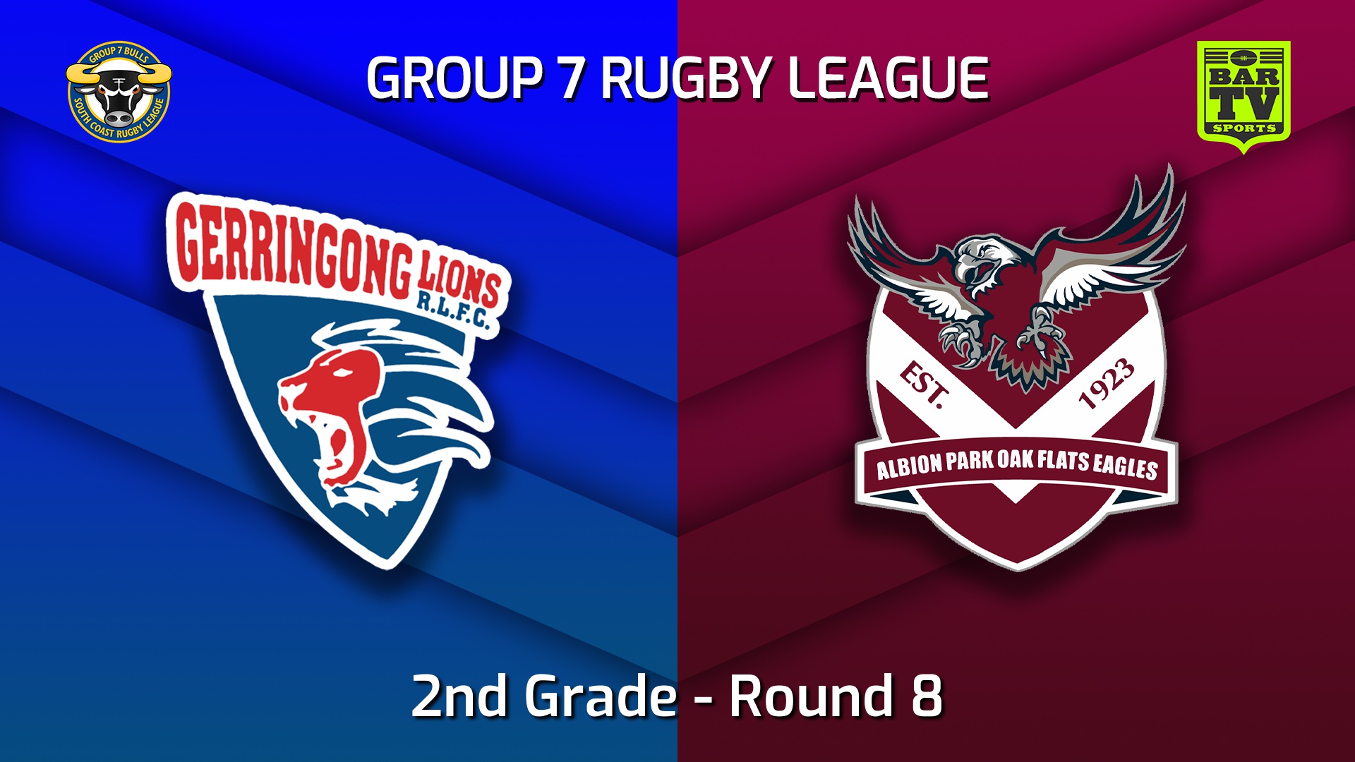 220604-South Coast Round 8 - 2nd Grade - Gerringong Lions v Albion Park Oak Flats Eagles Slate Image