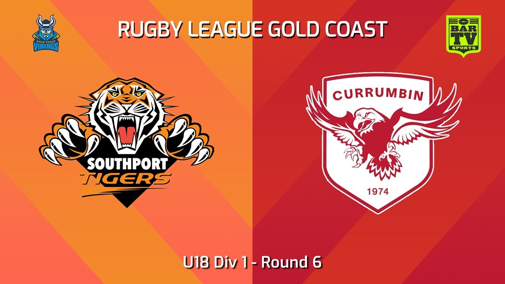 240602-video-Gold Coast Round 6 - U18 Div 1 - Southport Tigers v Currumbin Eagles Slate Image