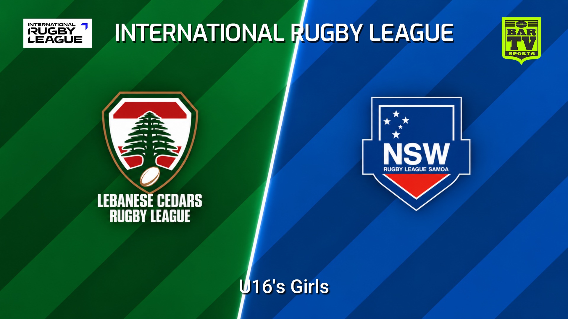 260927-video-International RL U16's Girls - Samoa Rugby League v Lebanese Cedars Slate Image