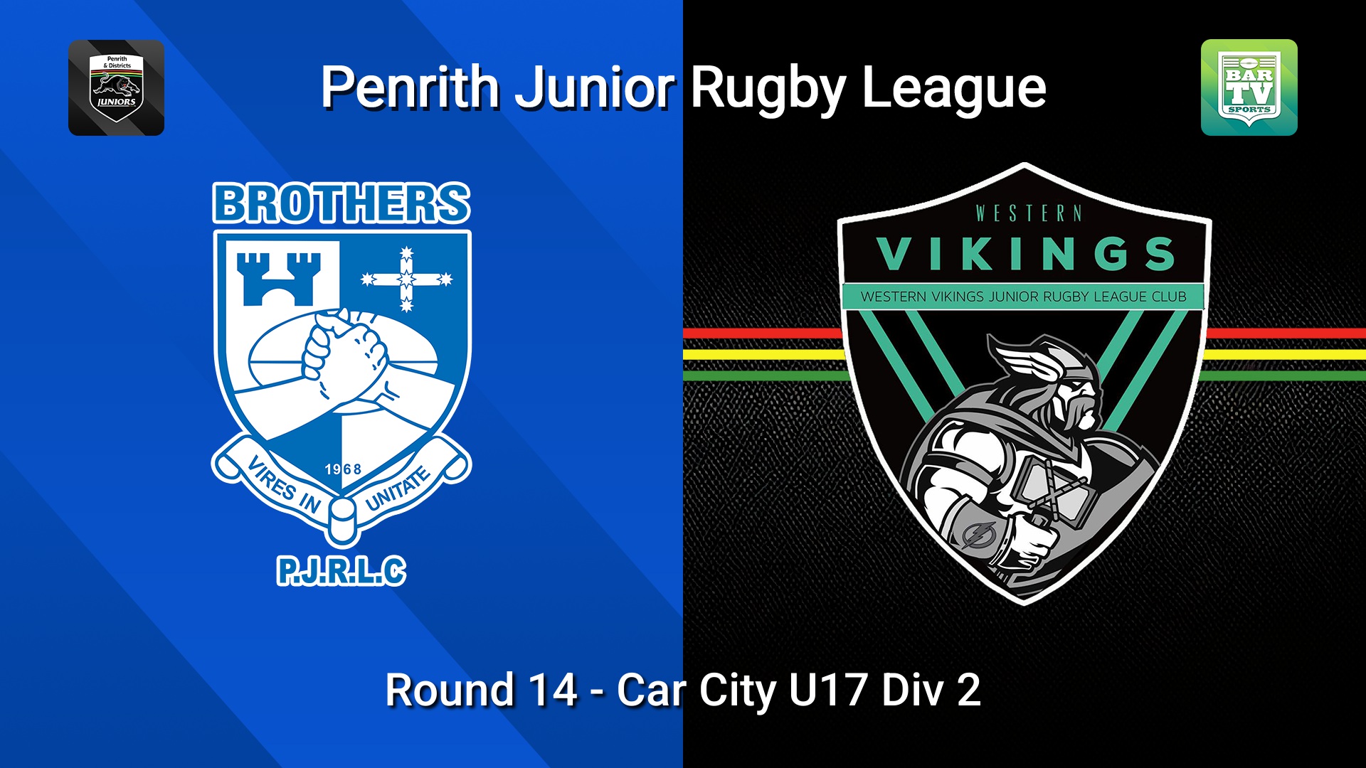 260801-video-Penrith & District Junior Rugby League Round 14 - Car City U17 Div 2 - Brothers v Western Vikings Slate Image