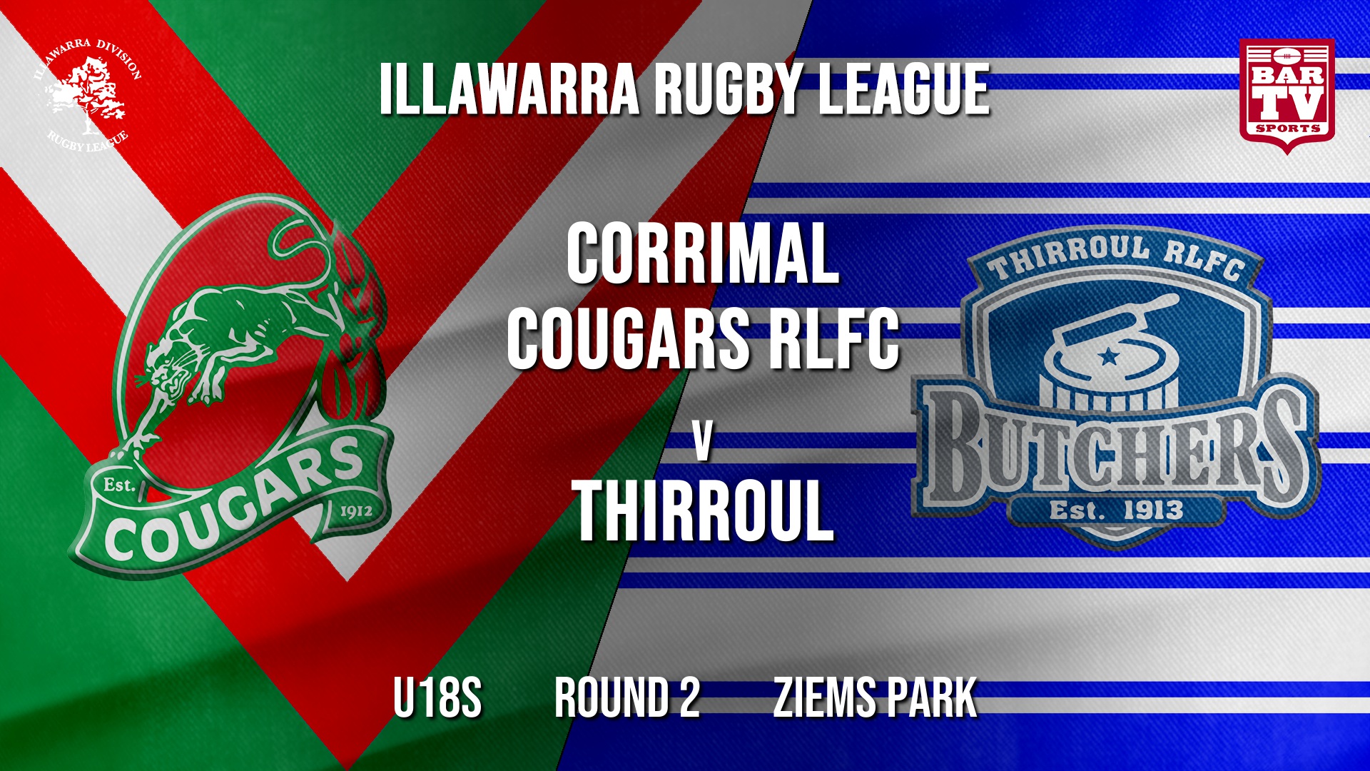 IRL Round 2 - U18s - Corrimal Cougars RLFC v Thirroul Butchers Slate Image