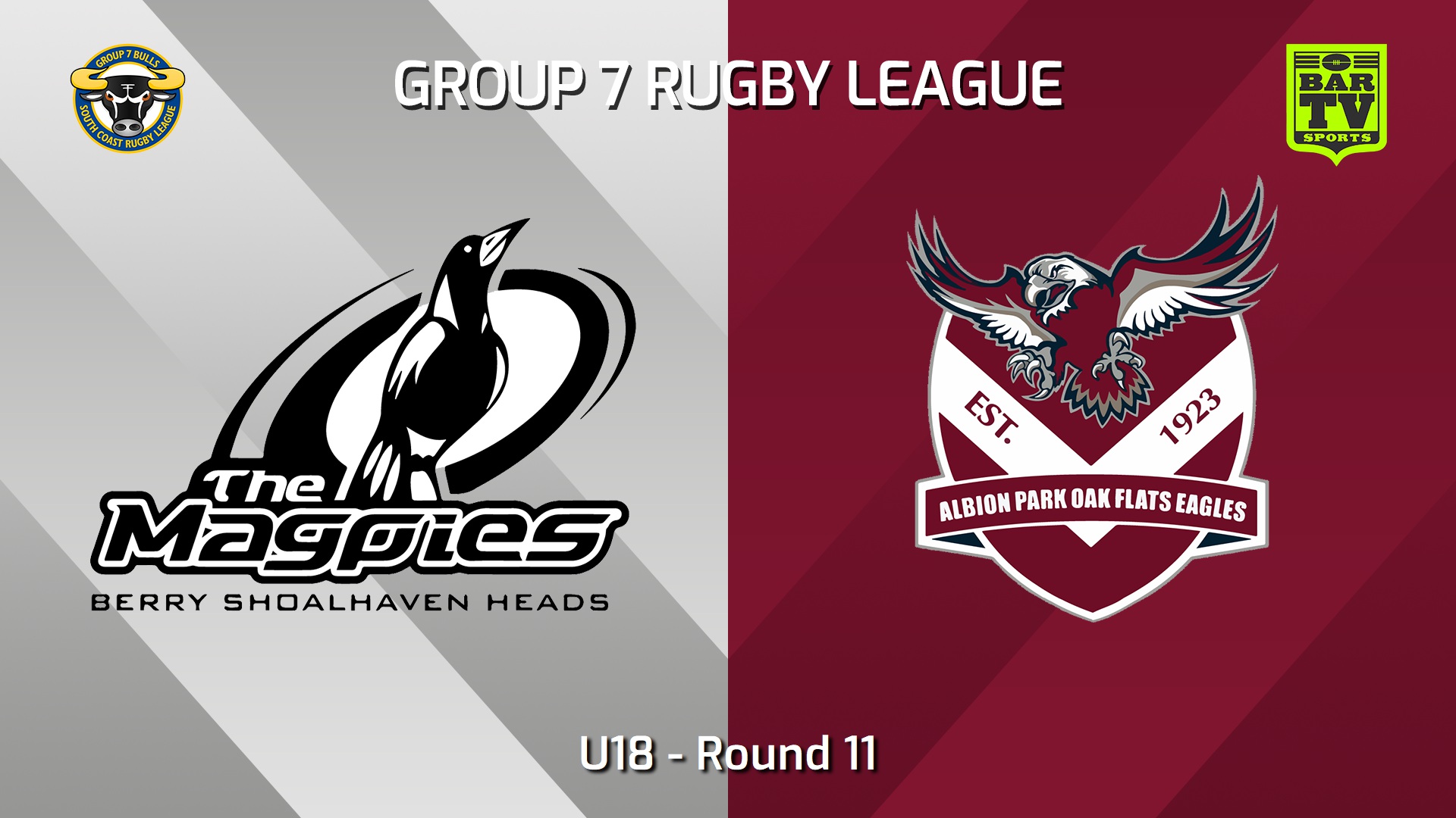 240622-video-South Coast Round 11 - U18 - Berry-Shoalhaven Heads Magpies v Albion Park Oak Flats Eagles Slate Image