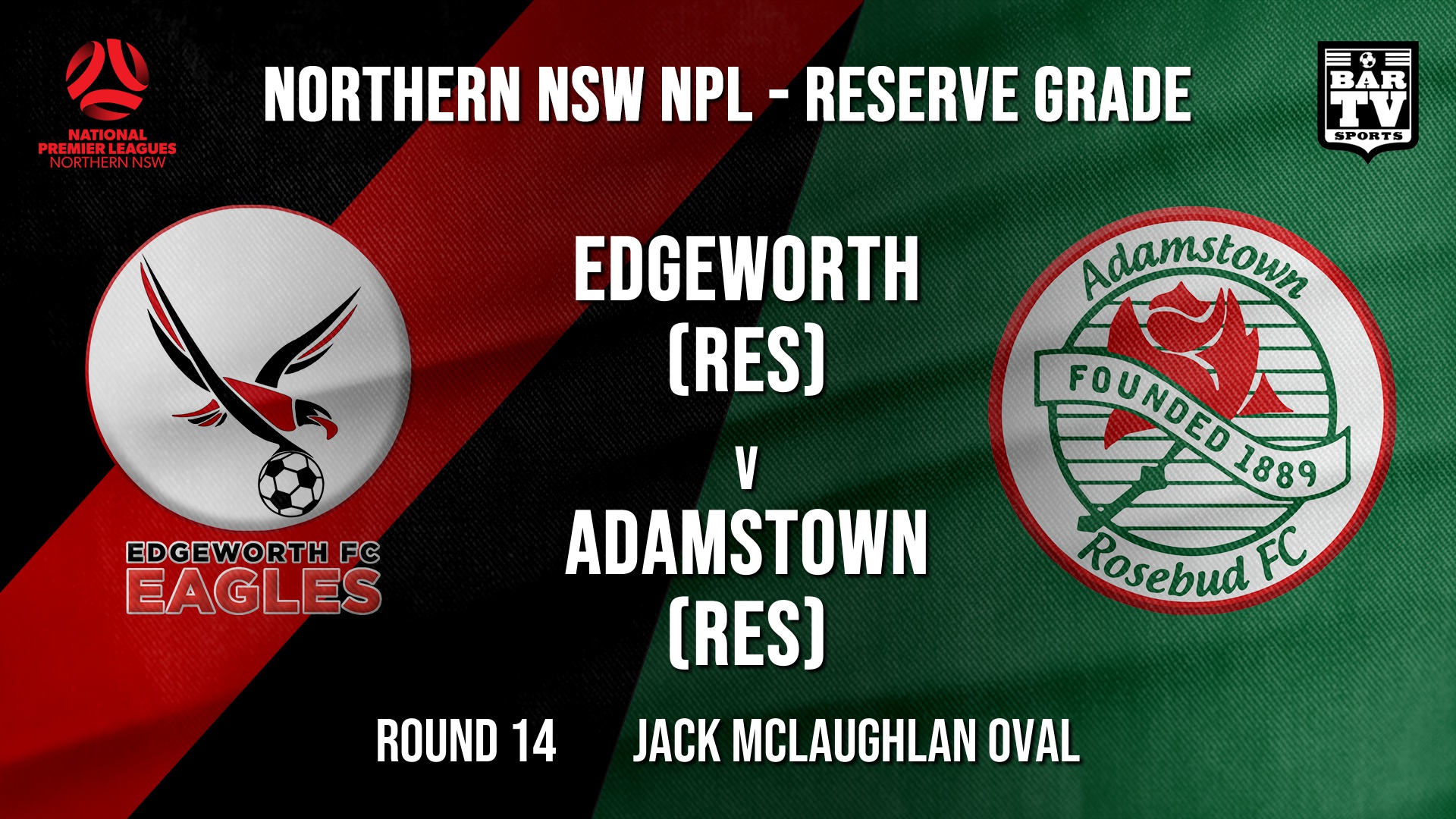 NPL NNSW RES Round 14 - Edgeworth Eagles (Res) v Adamstown Rosebud FC (Res) Slate Image