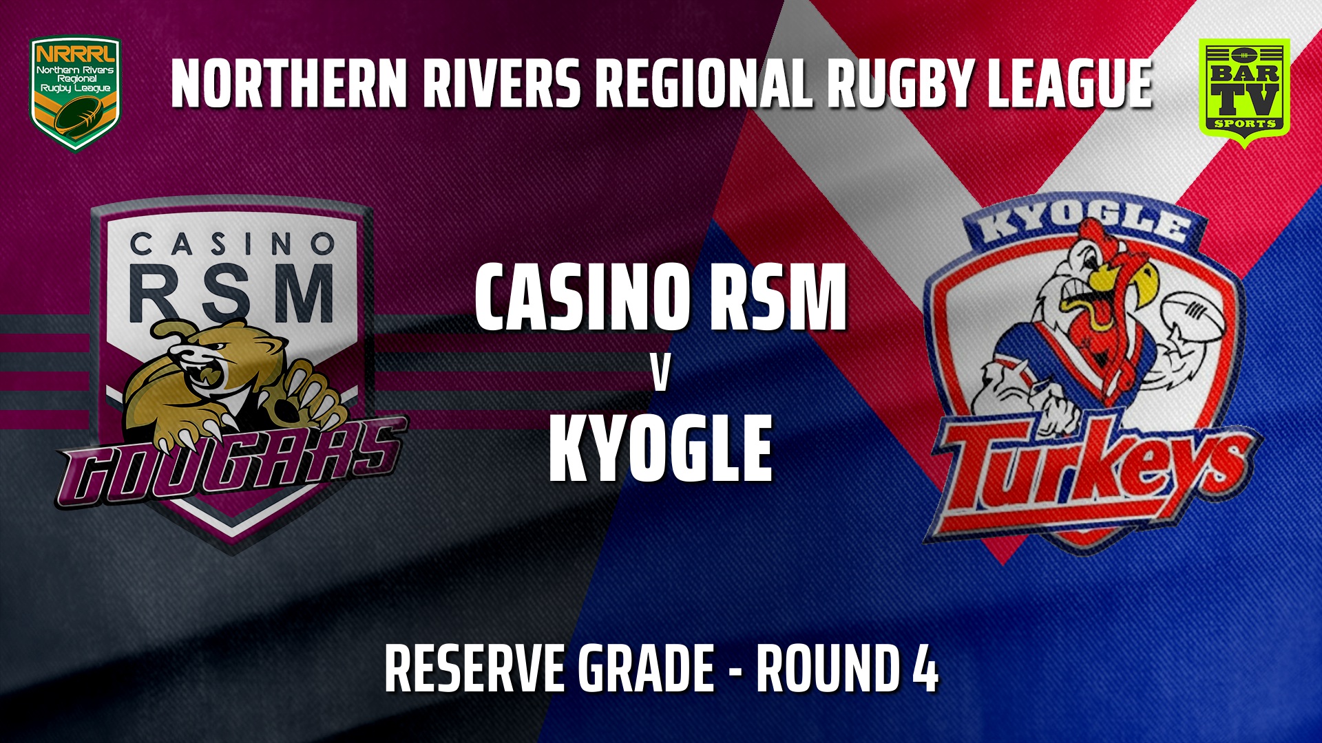 210523-NRRRL Round 4 - Reserve Grade - Casino RSM Cougars v Kyogle Turkeys Slate Image