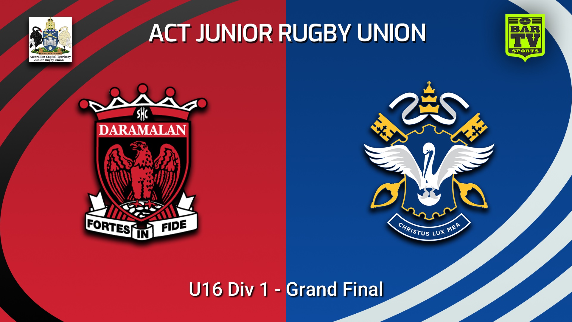 260905-video-ACT Junior Rugby Union Grand Final - U16 Div 1 - Daramalan College v St Edmund's Slate Image