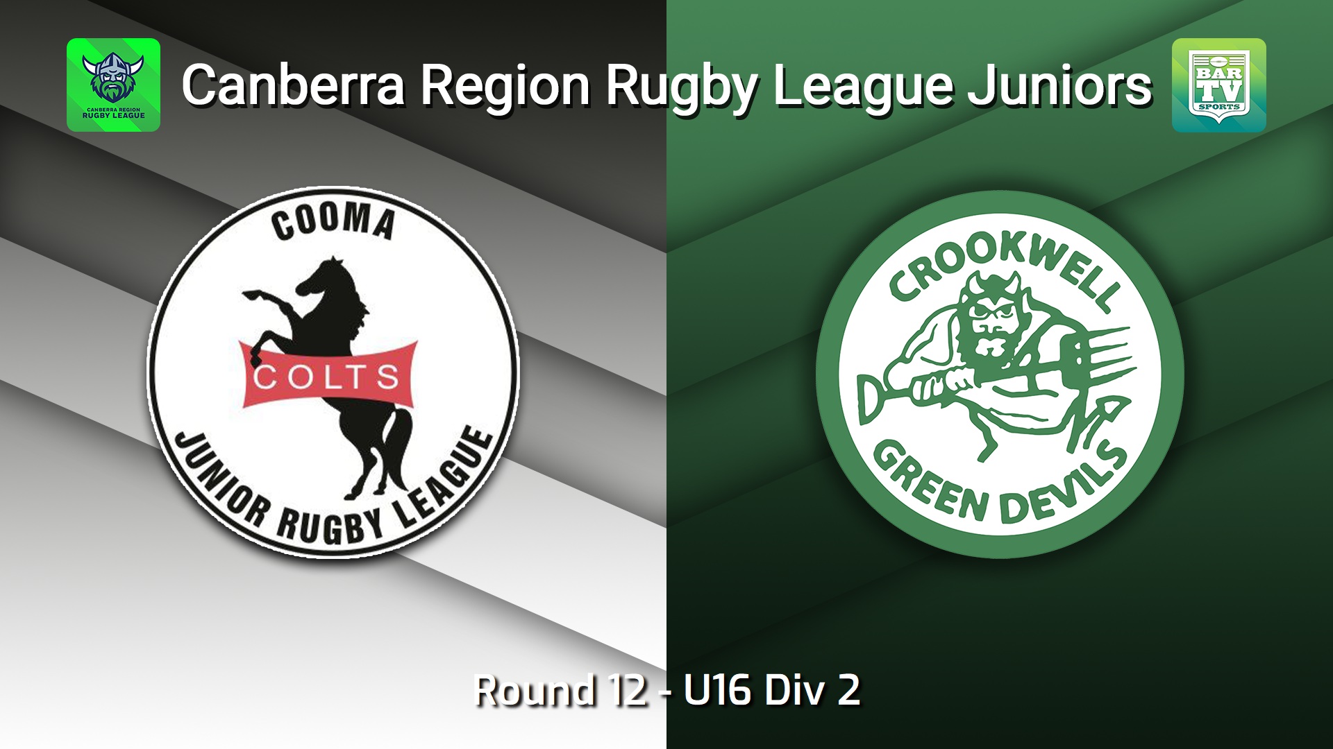 260807-video-Canberra Region Rugby League Juniors Round 12 - U16 Div 2 - Cooma Colts Juniors v Crookwell Green Devils Juniors Slate Image