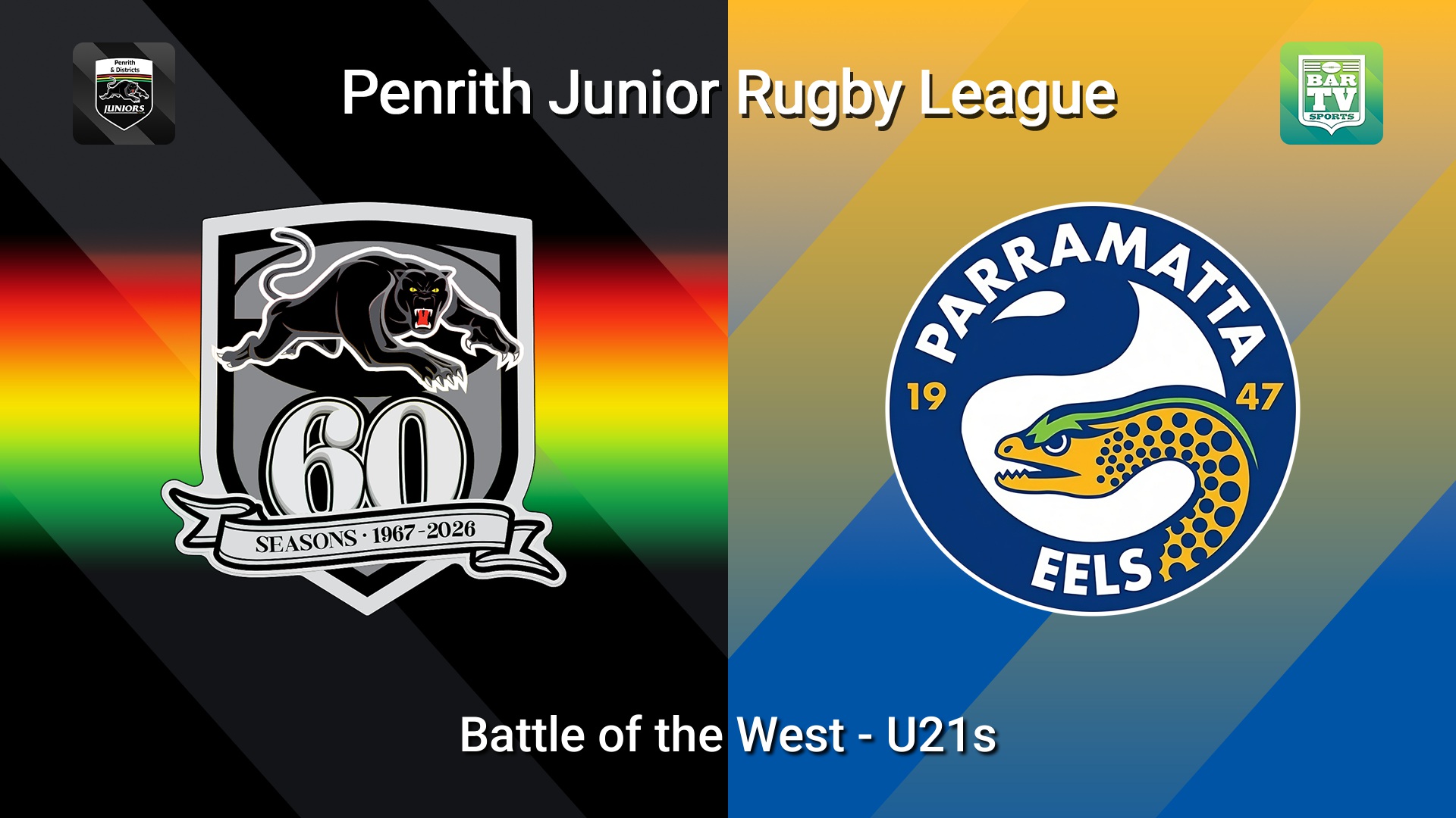 260919-video-Penrith & District Junior Rugby League Battle of the West - U21s - Penrith Panthers v Parramatta Eels Slate Image