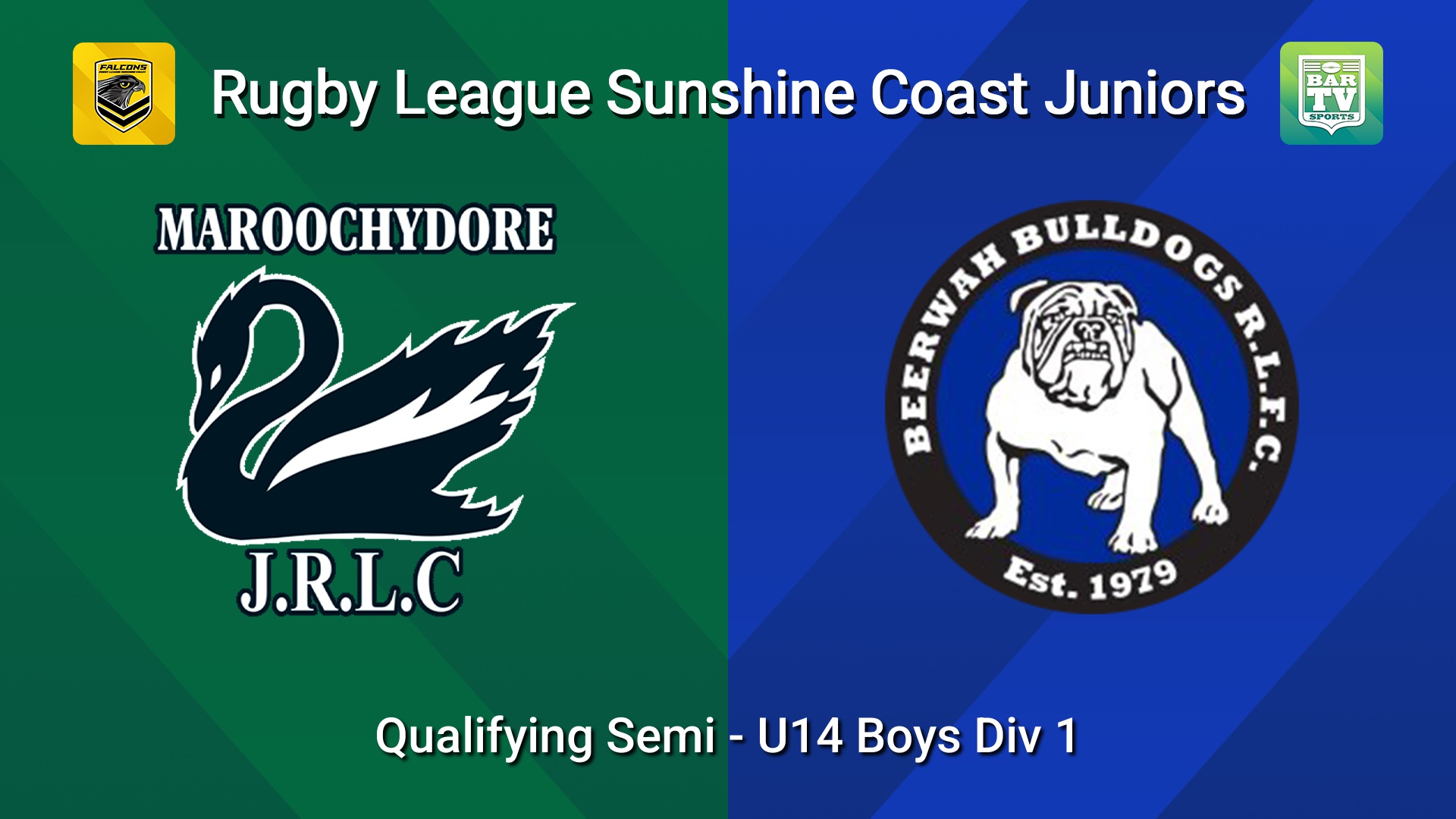 260822-video-Sunshine Coast Junior Rugby League Qualifying Semi - U14 Boys Div 1 - Maroochydore Swans JRL v Beerwah Bulldogs JRL Slate Image